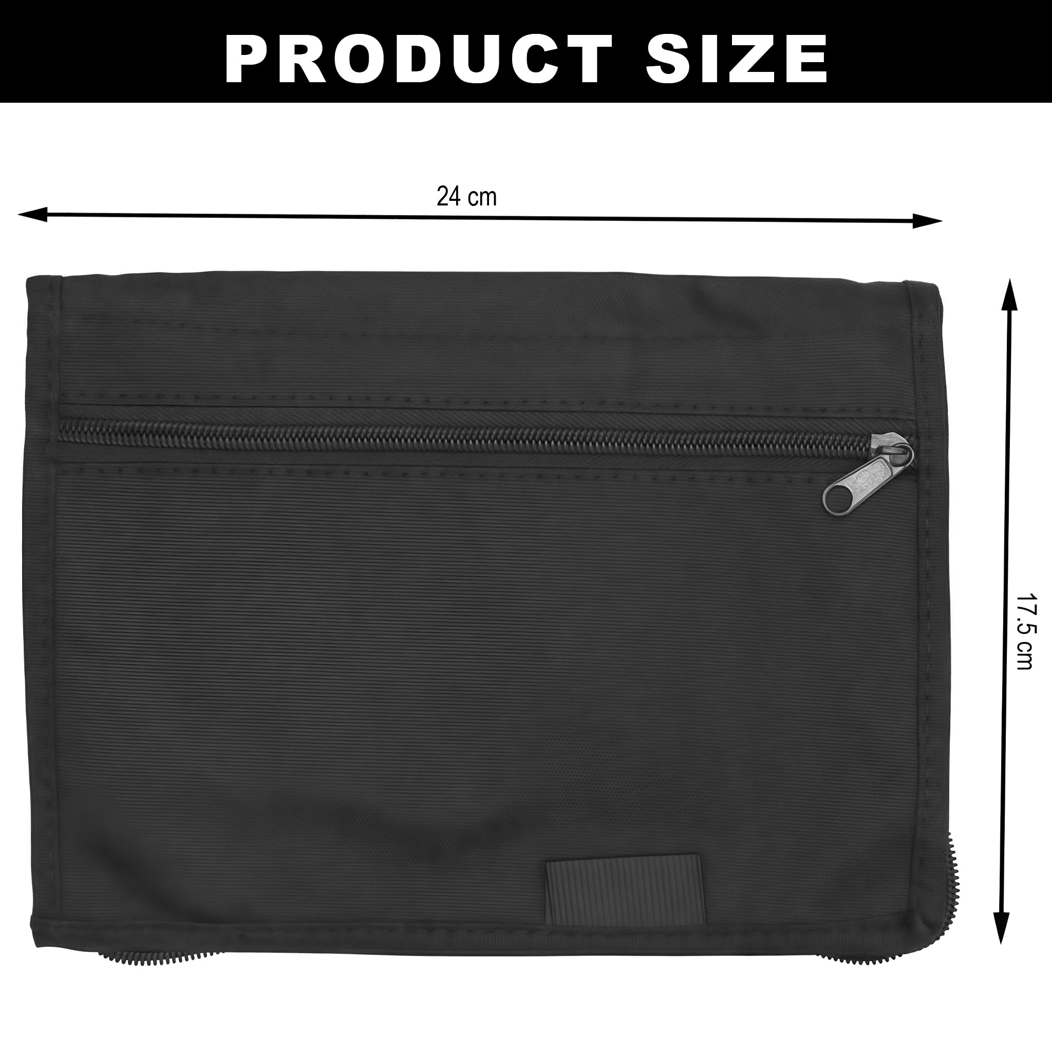 Portadocumenti A5, Cartella per Auto A5, Organizer per vano portaoggetti Auto, Classificatore per Auto, Cartella per Documenti Auto, 600D Oxford, con più Scomparti