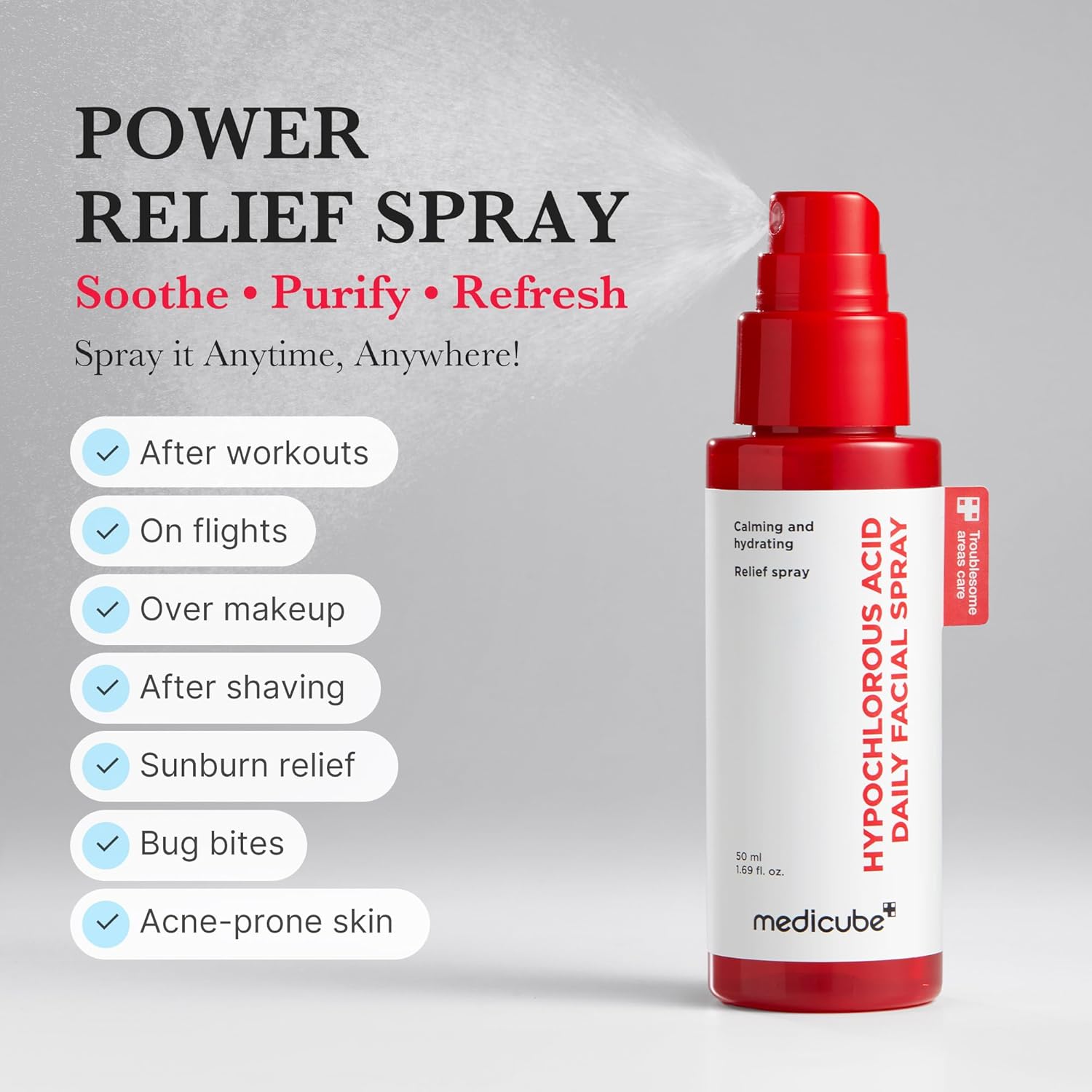 medicube Sun Care On-The-Go Duo: Collagen Glow Sunscreen and Mini Power Soothing Spray for Daily Sun Care and Hydration | Travel Essentials, Giftable Skincare Set - Image 8