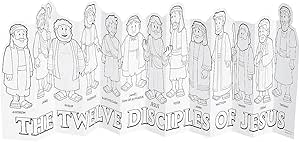 Color Your Own Jesus & 12 Disciples Accordion Stand-Ups - 24 Piece VBS Craft Kit