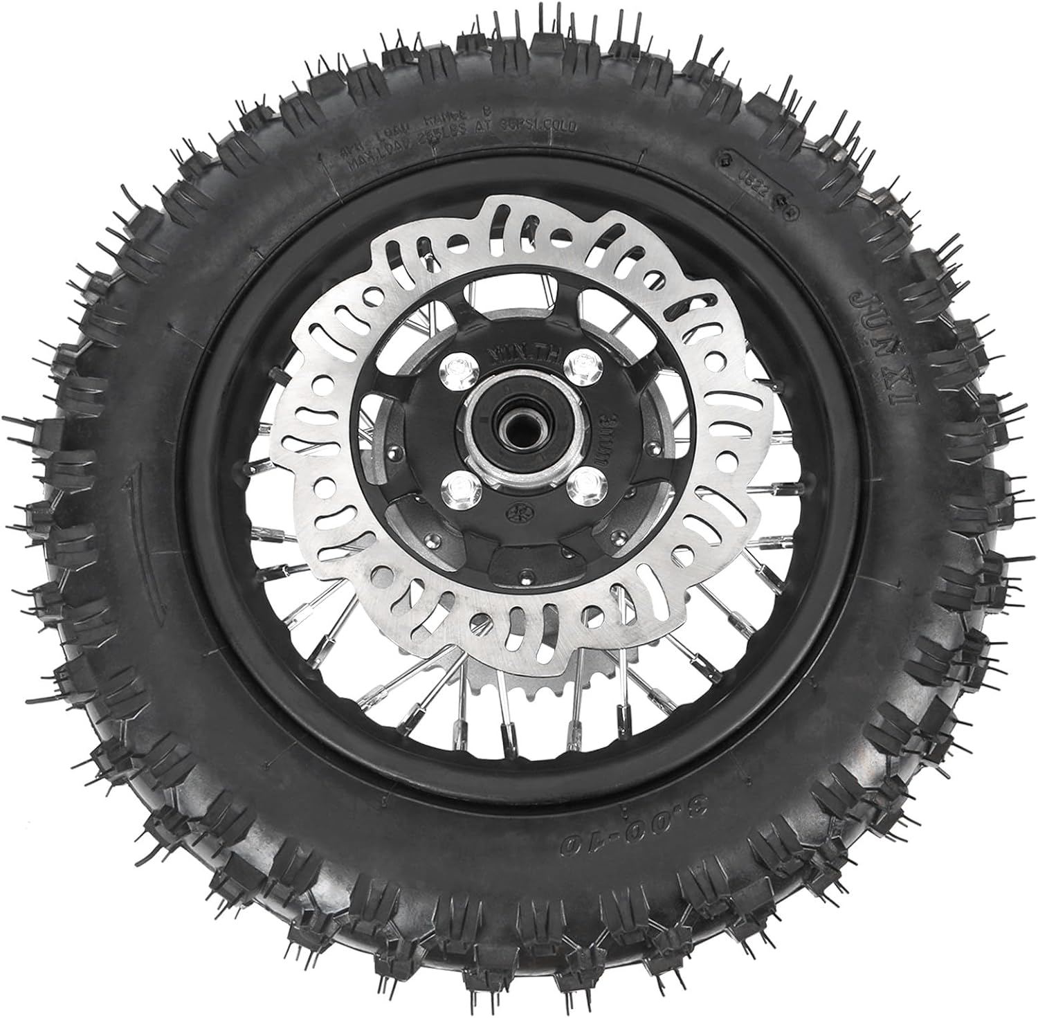 10'' Rear Back Wheel 3.00-10 Tire & Rim & Sprocket for Mini Dirt Pit Bike Coolster