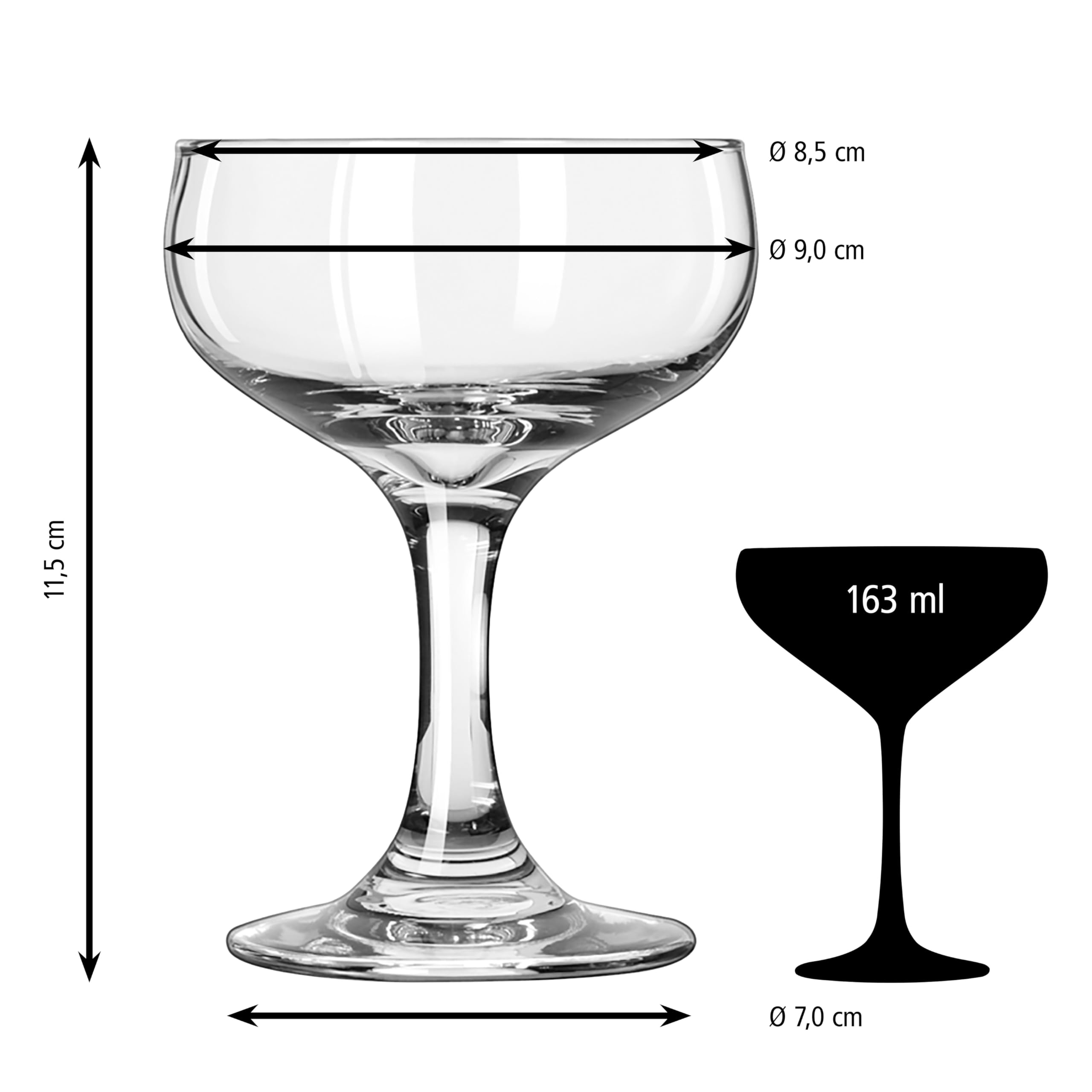 LIBBEY 70199 Verre à boire, coupe « EMBASSY », 163 ml, lot de 12