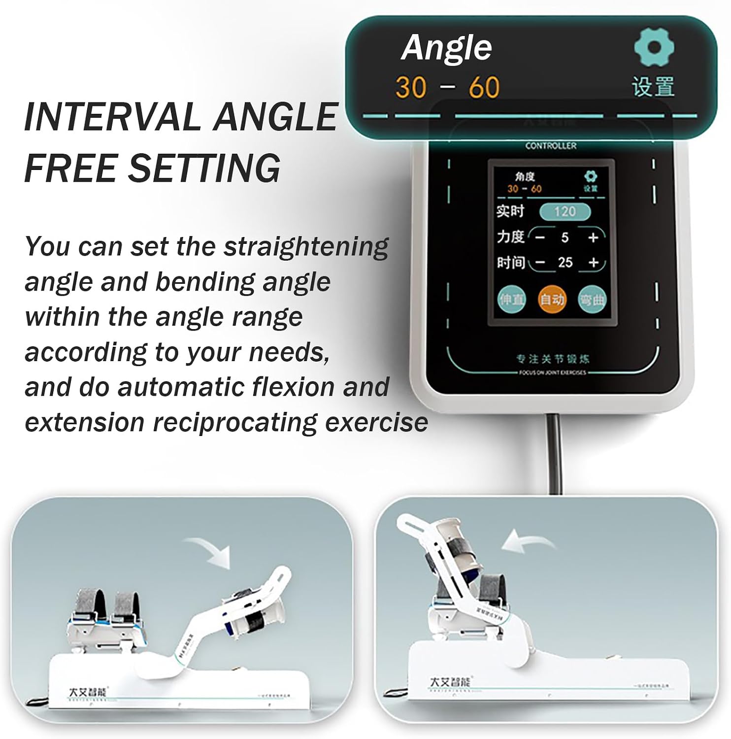 2025 Elbow Joint Rehabilitation Device,Arm Flexion Extension Trainer, -15-160°Full-Angle Exercise,Angle/Strength Adjusted,for Stroke Hemiplegia Patients Exercise