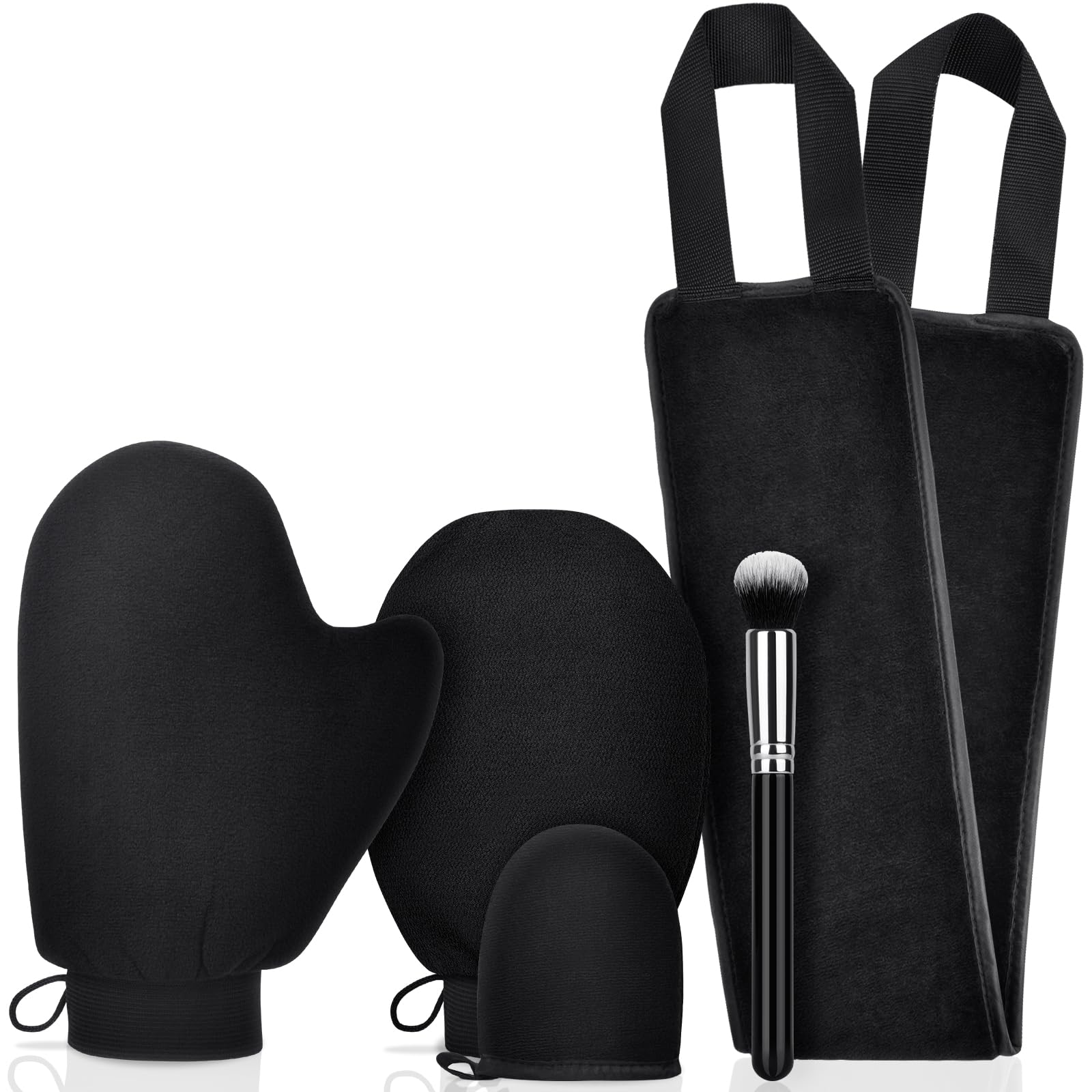 LOPHE Applicatore Abbronzatura, 5 Pezzi Autoabbronzante Guanti Applicatore per Lozione Posteriore, Doppia Faccia Applicatore per Guanti Riutilizzabili Lavabili, per Crema Abbronzante