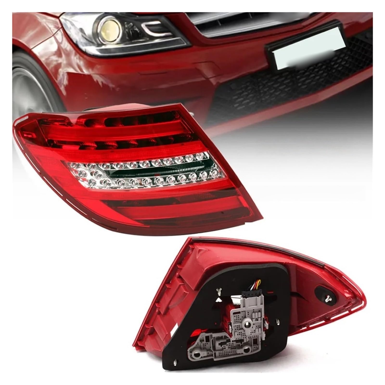 Luces traseras de freno trasero Lámpara De Freno Luz Trasera Exterior Para Mercedes W204 S204 C200 Para Estate 2011-2014(Left)