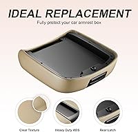 Vista 5 de SPEEDWOW Tapa de consola central con reposabrazos para Chevy Avalanche Silverado Tahoe GMC Yukon XL Sierra 2007 2008 2009 2010 2011 2012 2013 (Beige)