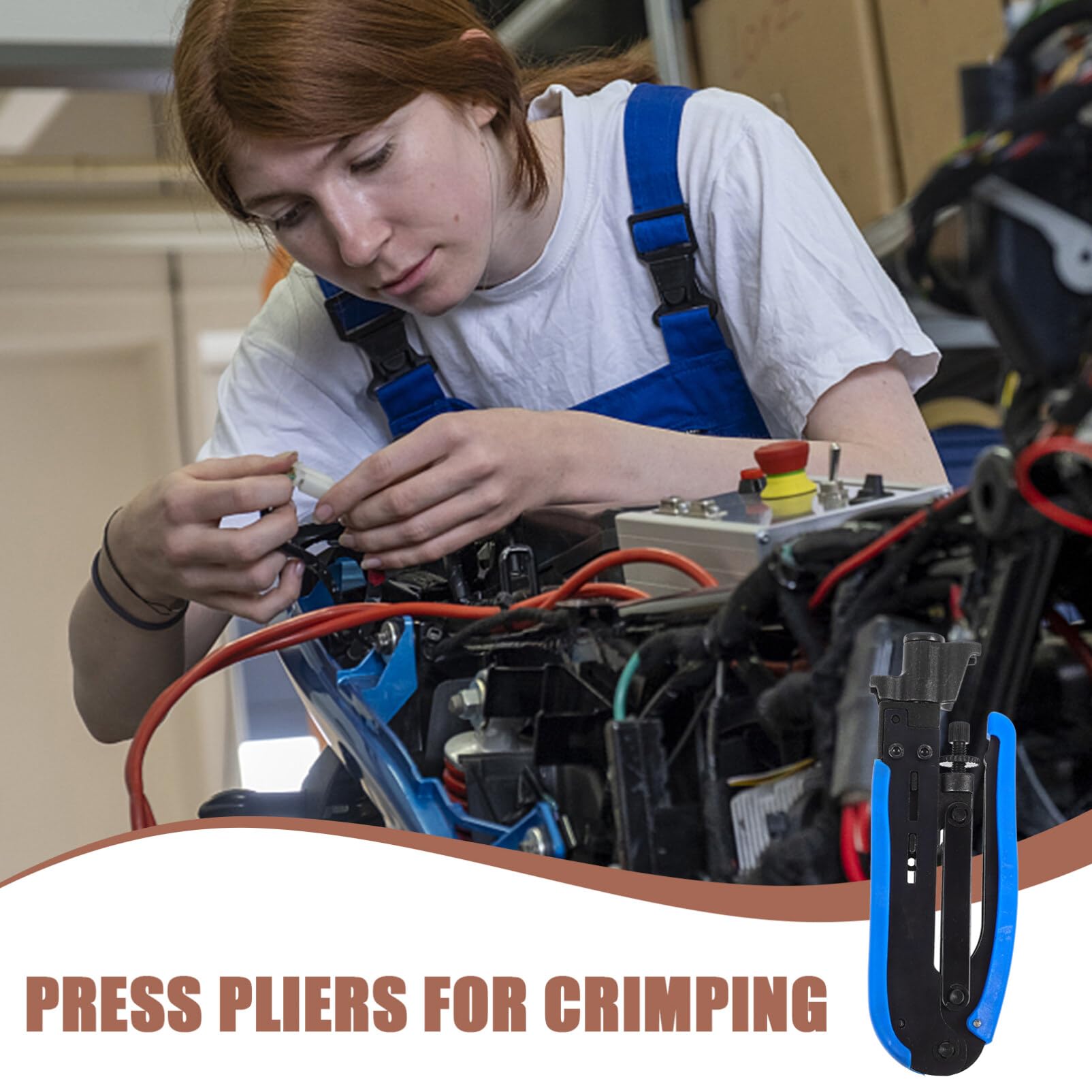 Crimpatrice Professionale per Cavi Coassiali e Connettori F Blu | Uso Casa e Ufficio, Acciaio Inox e Plastica, Utensile Multiuso per Crimpare i Cavi