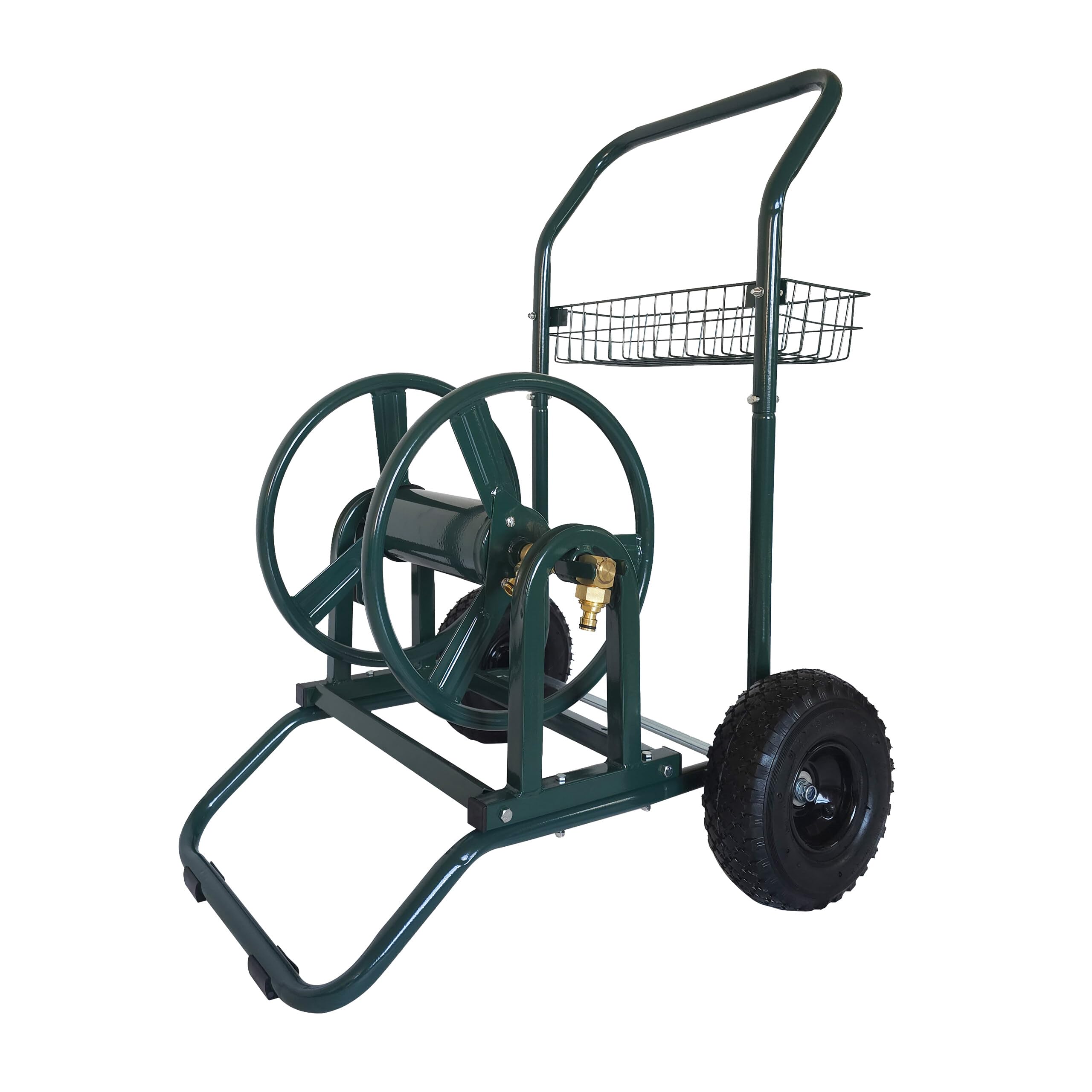 Chariot de tuyau d'arrosage en acier contre les nœuds et le stockage difficile