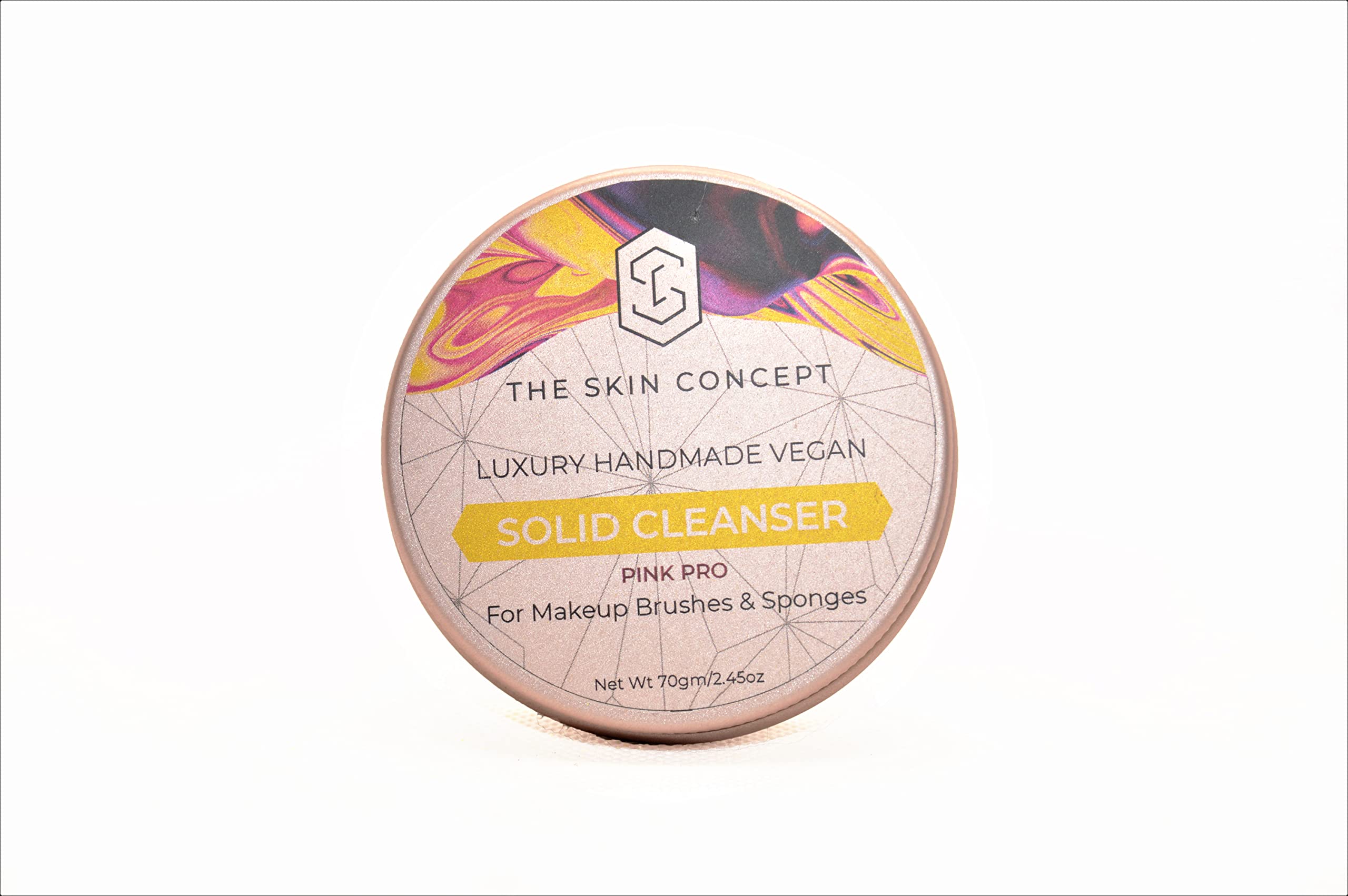 The Skin Concept Handmade Solid Cleanser for Makeup Brushes & Sponges-Pink Pro