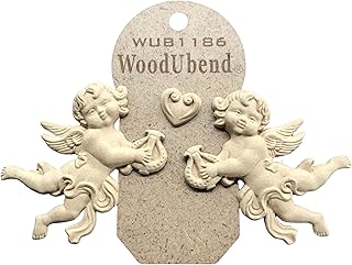 WoodUbend WUB1186 Little Angels Set of 3 Appliques – Heat Bendable & Flexible Wood Moldings - DIY Craft & Home Decor - Easy to Apply & Paint – Versatile & Reusable Decals - Industrial Design