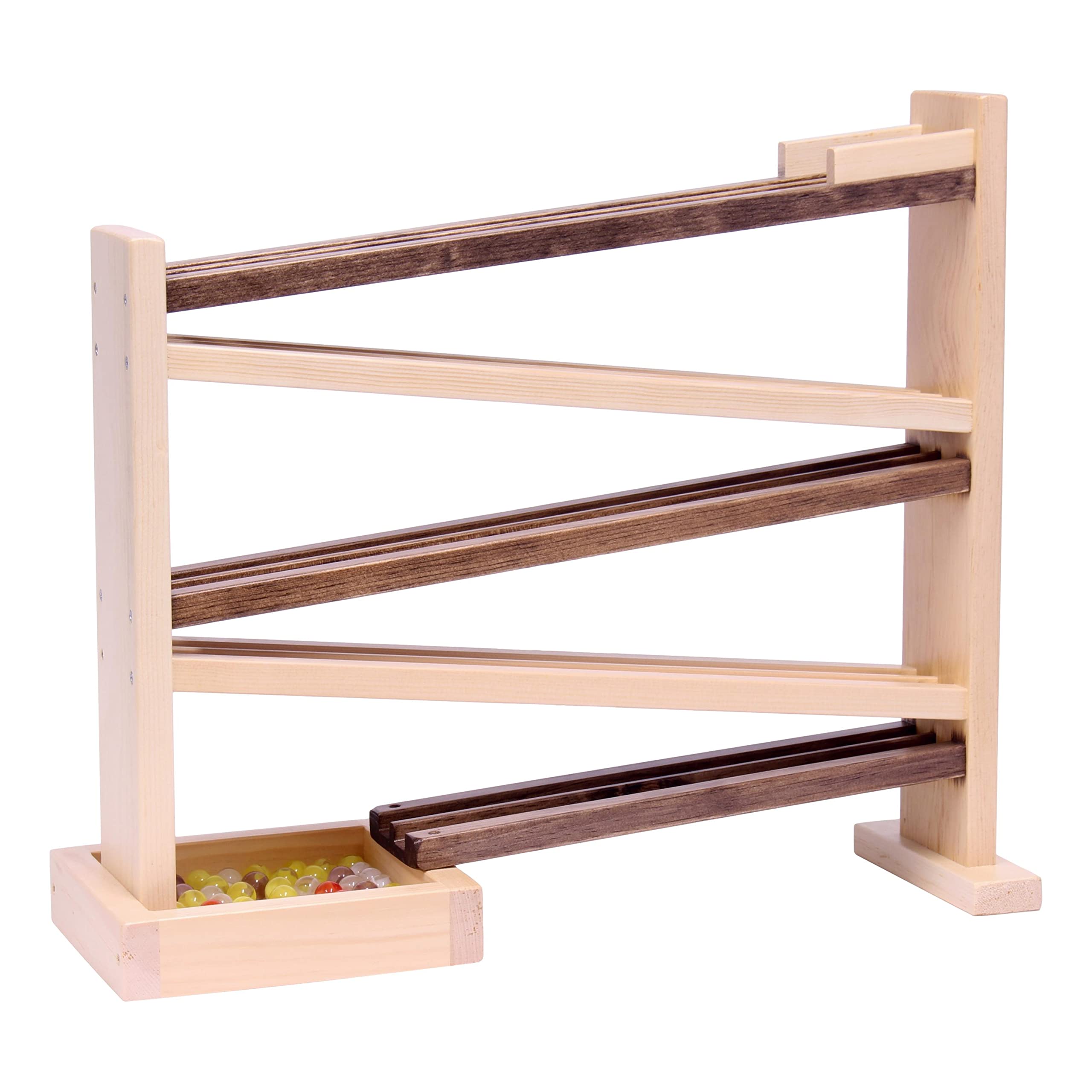 Amazon | AmishToyBox.com 大理石ローラー競馬場 木製玩具