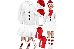 Adorable Snowman Dress Set for Women: A Festive Christmas Costume