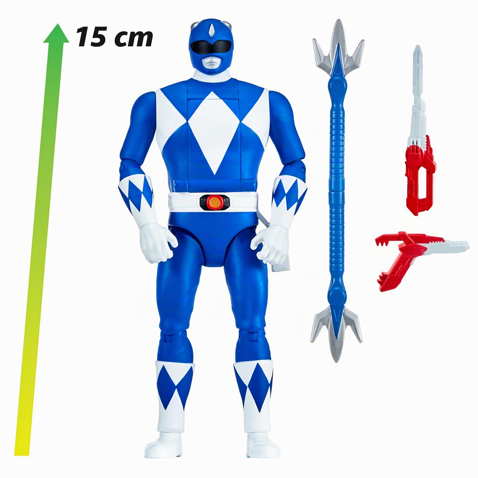 Power Rangers, Figura articulada, 15 cm, Ranger Azul, 4+, PWG074