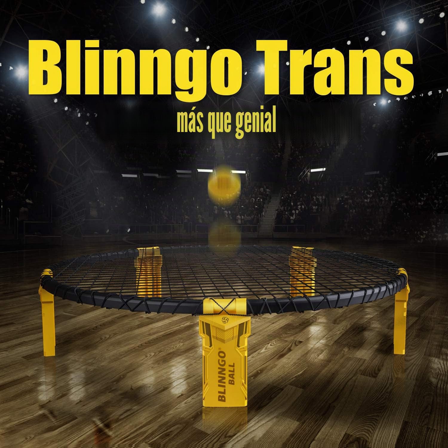 Blinngoball Juego de Roundnet con Patas Robustas, 2 Pelotas y Bomba
