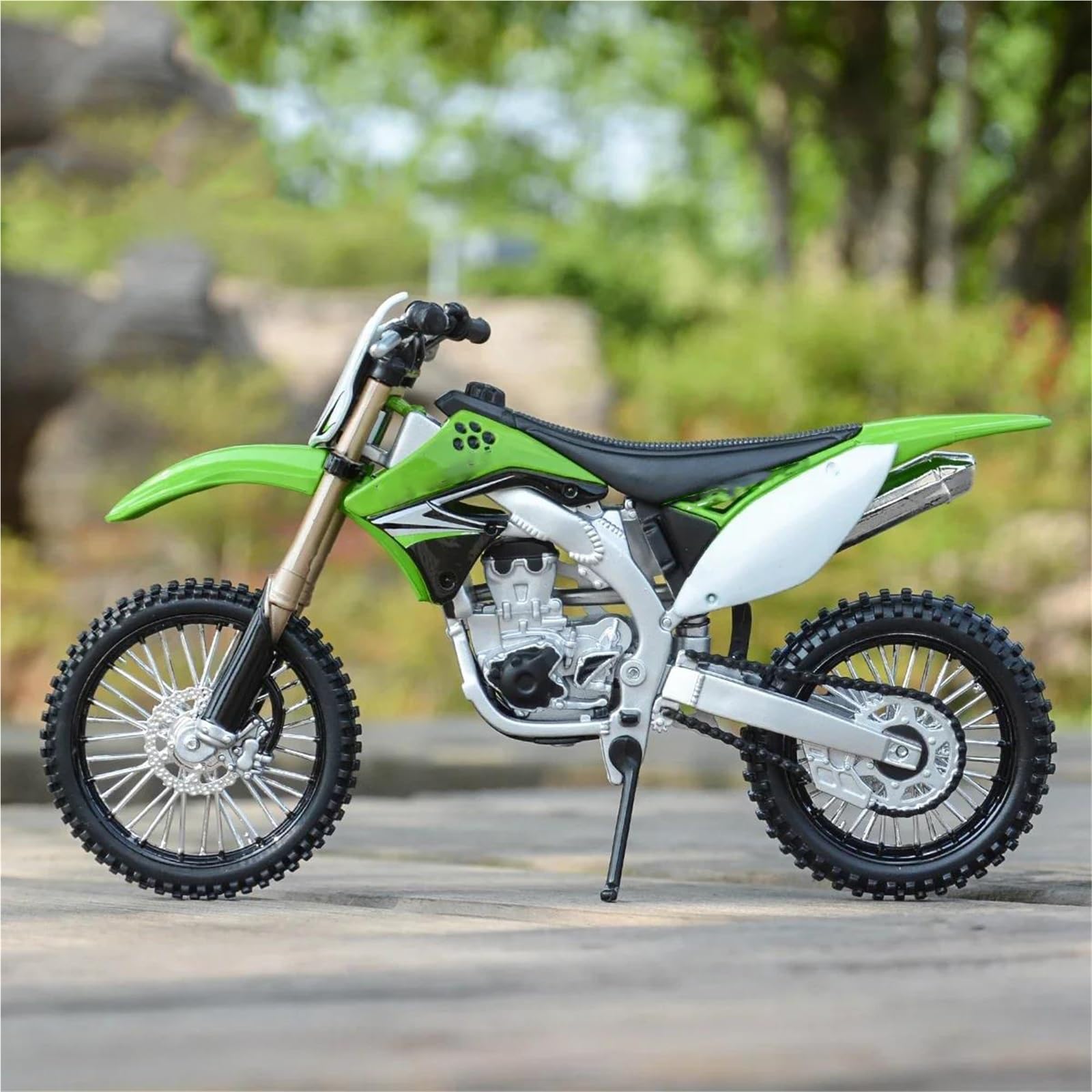 Modelo a Escala de Moto Juguetes De Simulación Carreras A Escala 1/12 para Kawasaki KX450F, Modelo Motocicleta Aleación Metal Fundido A Presión Regalo Colección En Miniatura