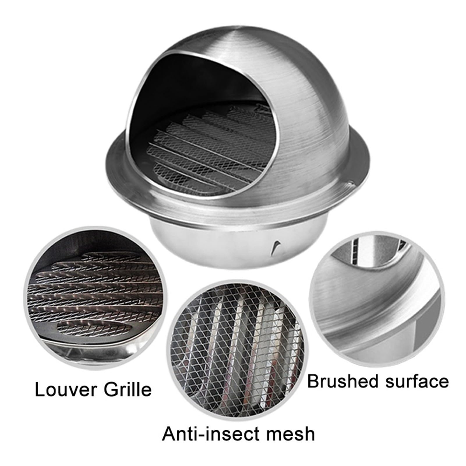 Hotte D'échappement Ø116, 155, 190mm Grille De Ventilation Pour Cuisine