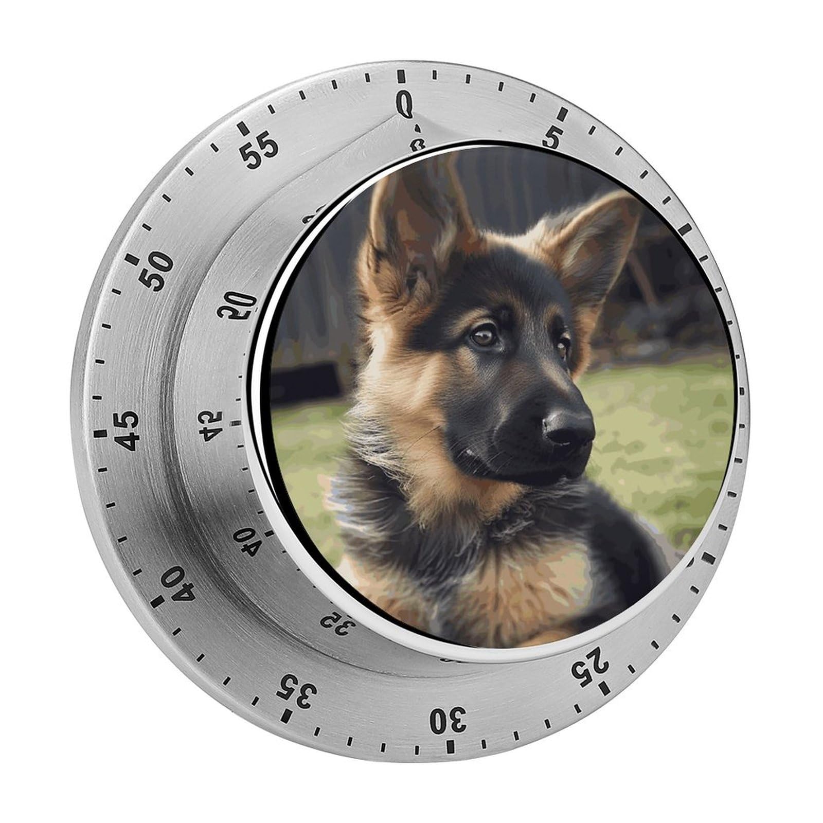 German Shepherd Puppy Printed Waterproof Christmas Timer with Loud Alarm Outdoor Timer for Cooking Exercise Baking