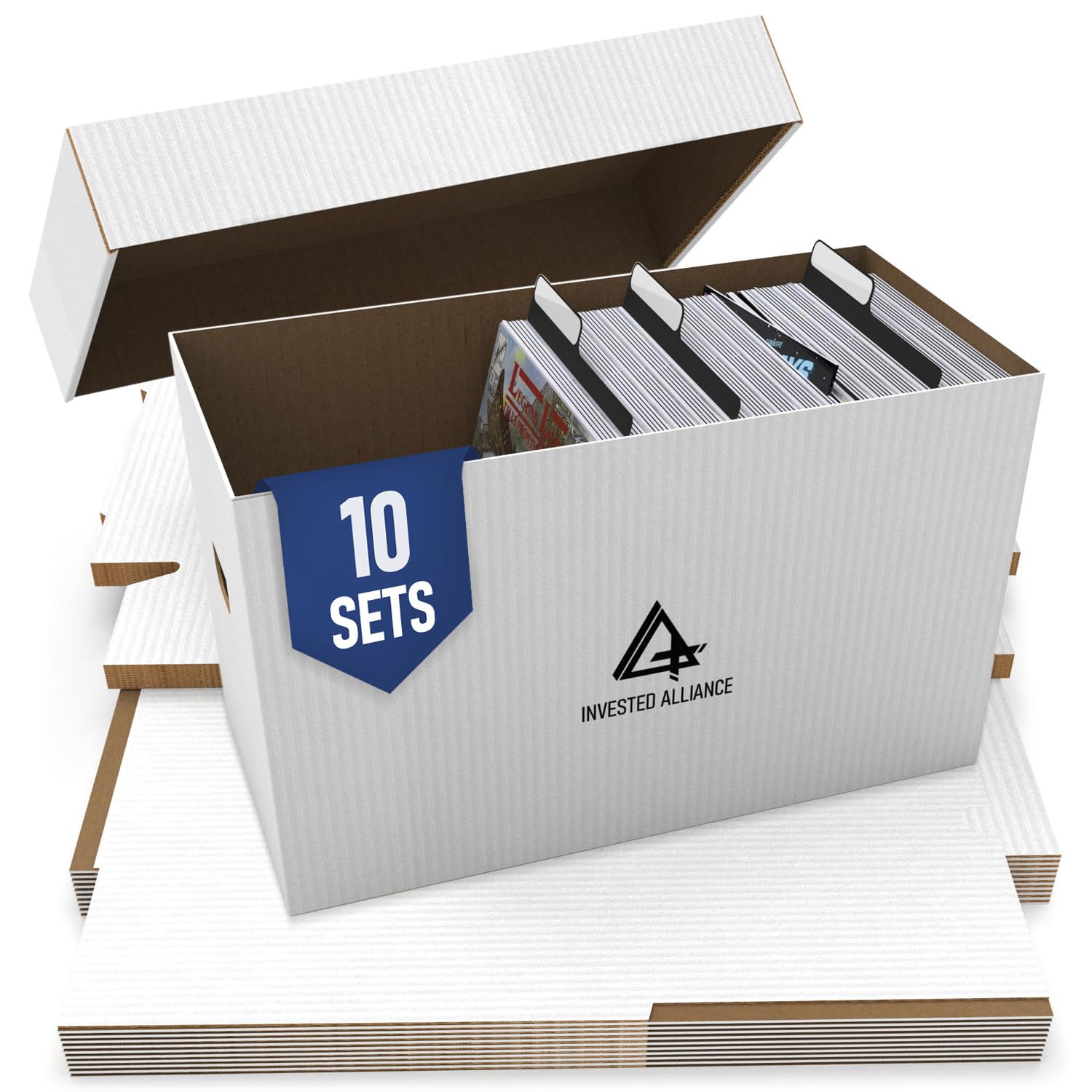   Creating Moments 小型ボックス Amazon.com : Premium Short Comic Book Storage Box (10 Pack - White
