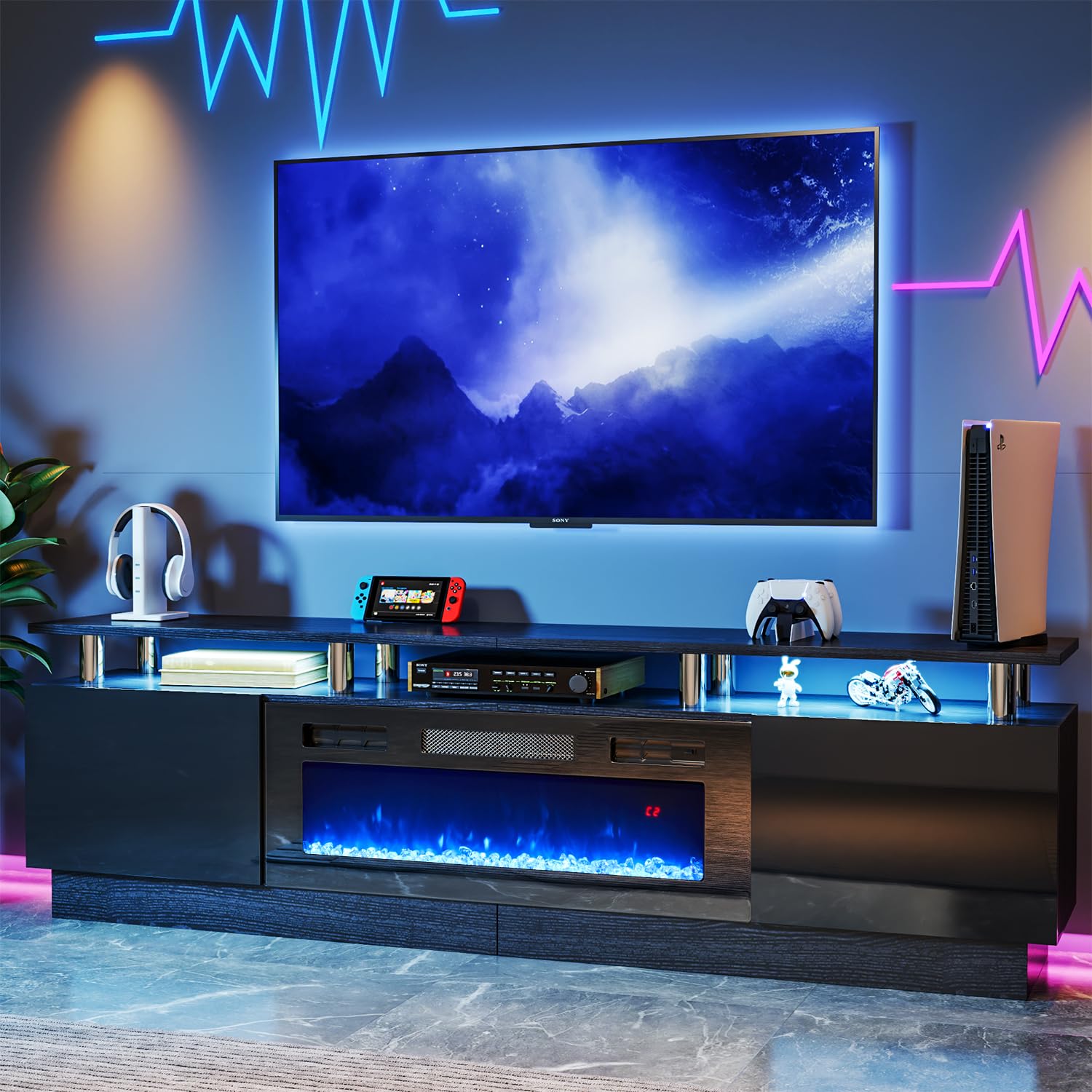 Breezestival Fireplace TV Stand with 36