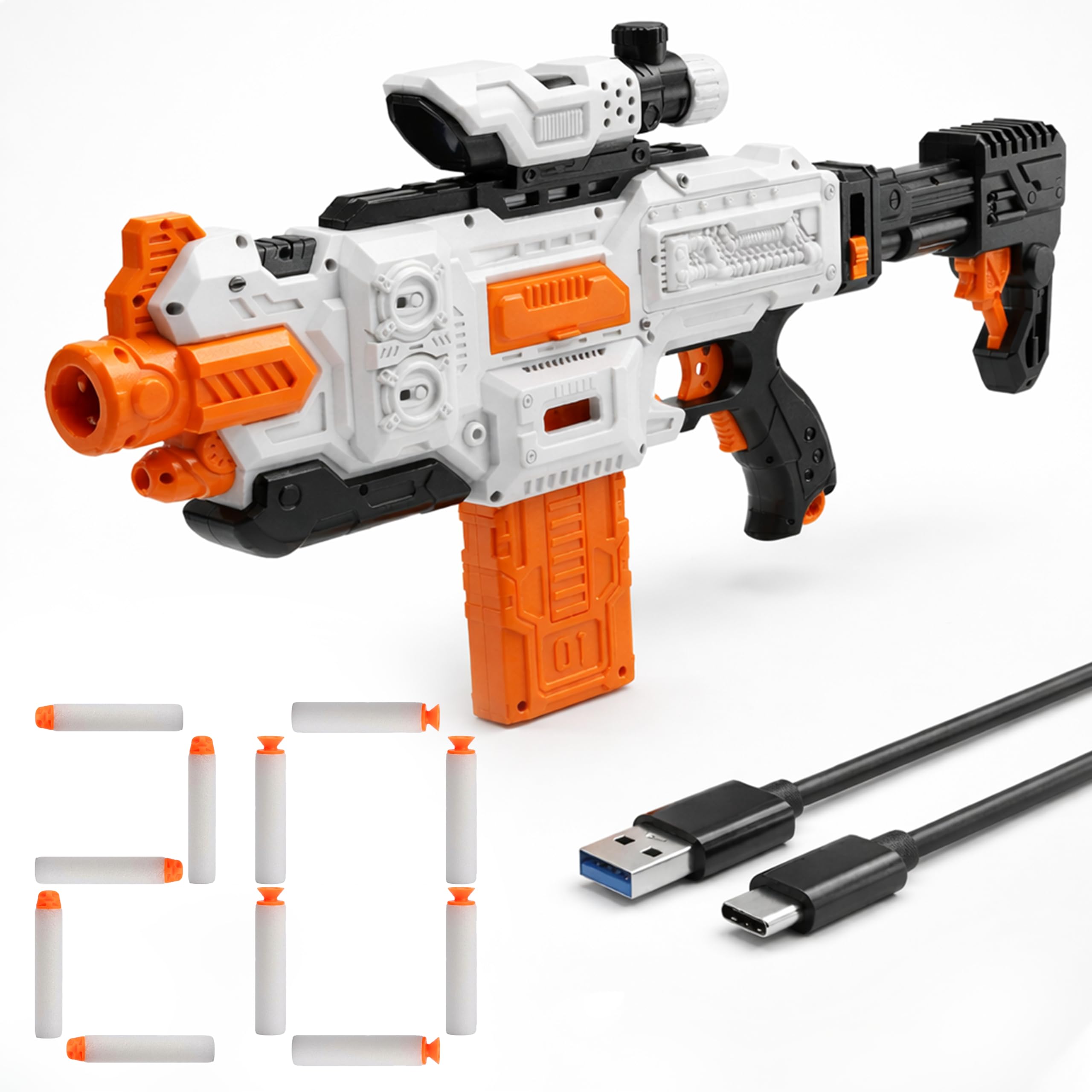 innovitoy Alpha Striker Electric Motorized Toy Gun with Targeting Scope, 20 Soft Dart Bullets, Toys for Kids Teens and Adults, Gift Toy for Boys, Birthday Gift Toy for Kids Ages 8+ Made in India-image-38