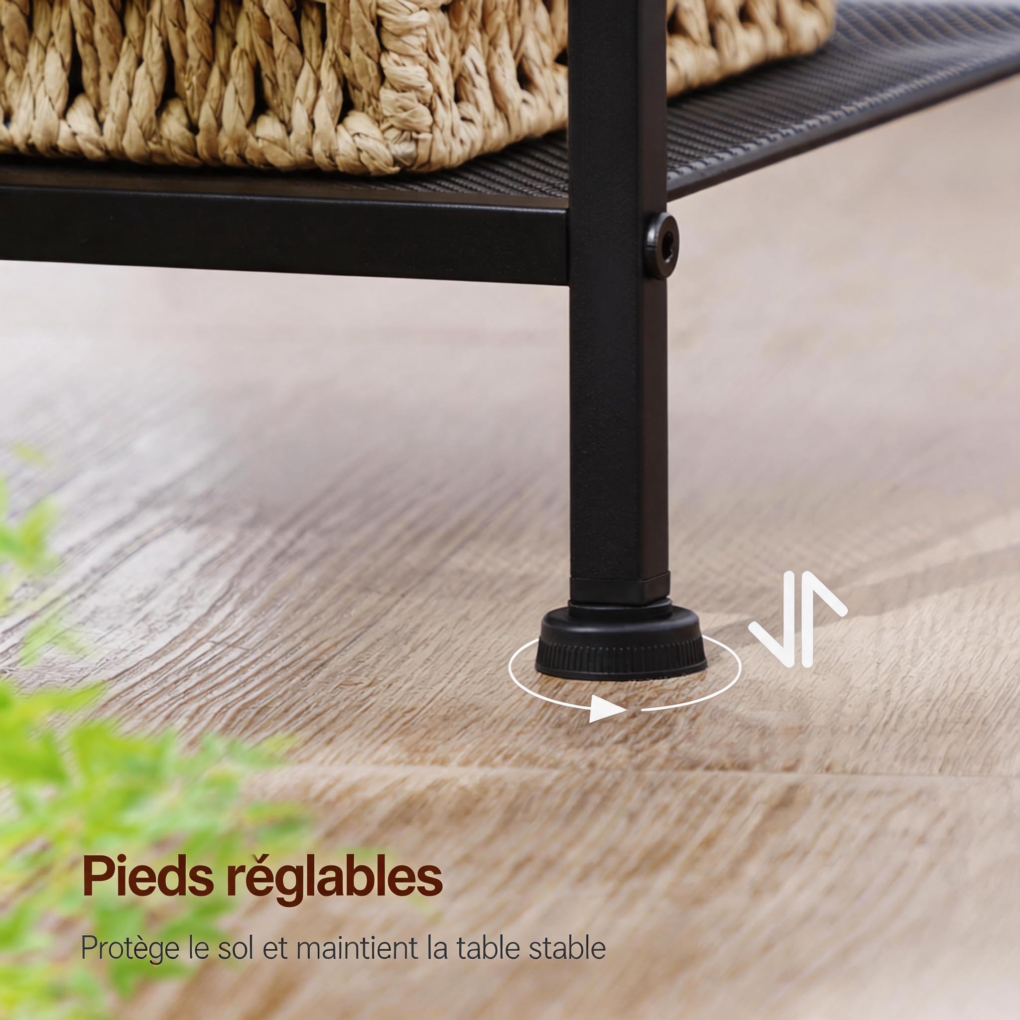 AMHANCIBLE Lot de 2 Tables de Chevet, Tables d'Appoint Industrielles avec Tiroir en Tissu et Étagère de Rangement, Tables de Nuit pour Canapé, Lit Bas, Petit Espace, 30 x 40 x 55 cm Gris HET03SDGY