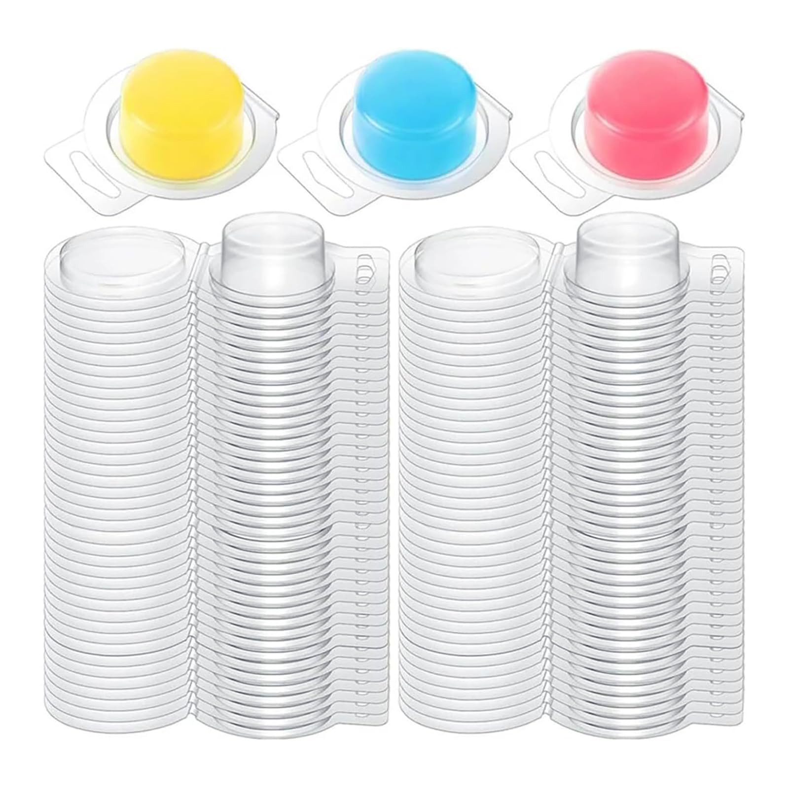 100 sztuk woskowych form do topienia, przezroczyste plastikowe formy muszli, wielofunkcyjne formy do przezroczystego pojemnika na wosk topniejący, do majsterkowania
