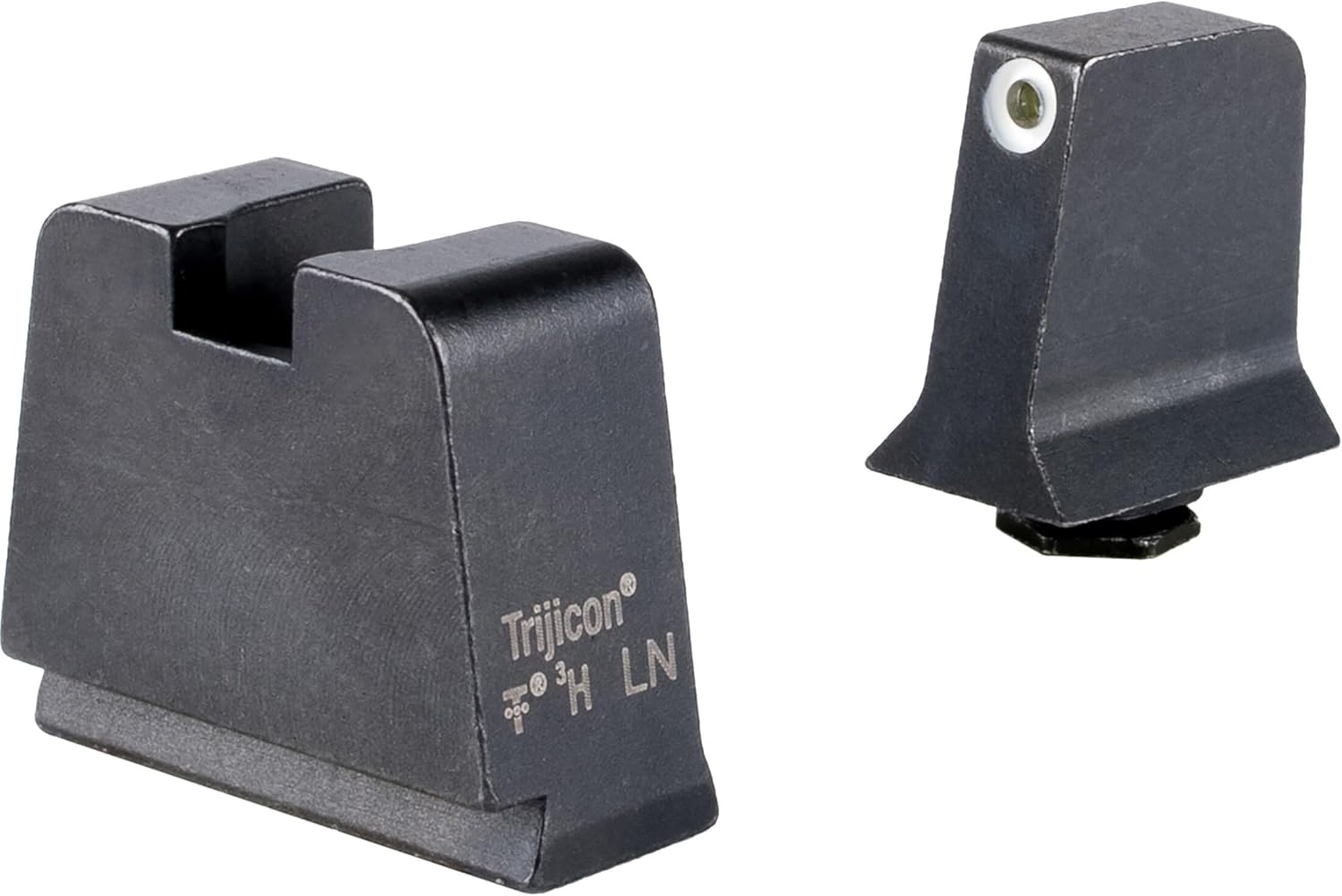 Trijicon Suppressor/Optic Height Night Sight Set for Glock 42, 43, 43X, 48, White Outline Green Front, Black Rear – GL243-C-601144