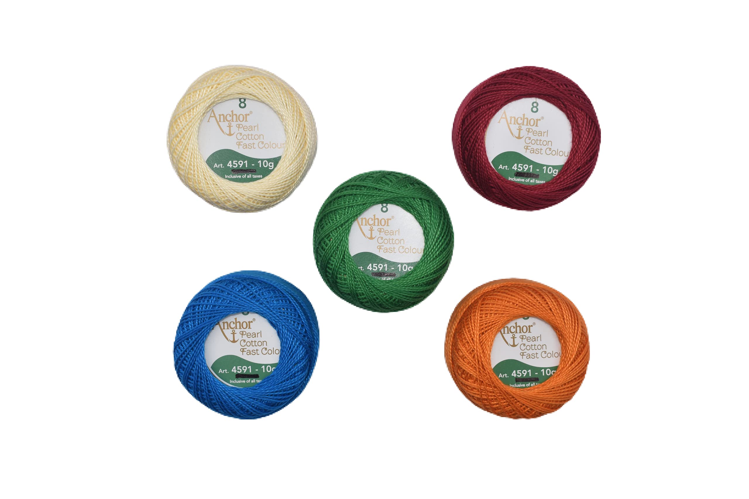 HUNNY- BUNCH® Anchor Mercerised Premium Knitting Crochet Cotton Thread Yarn Balls for Knitting, Weaving, Embroidery and Craft Making Fast Color {Pack of 5 Rolls} (Set - 1) - 10 Grams (B09GKSY7Q4) Amazon Price History, Amazon Price Tracker