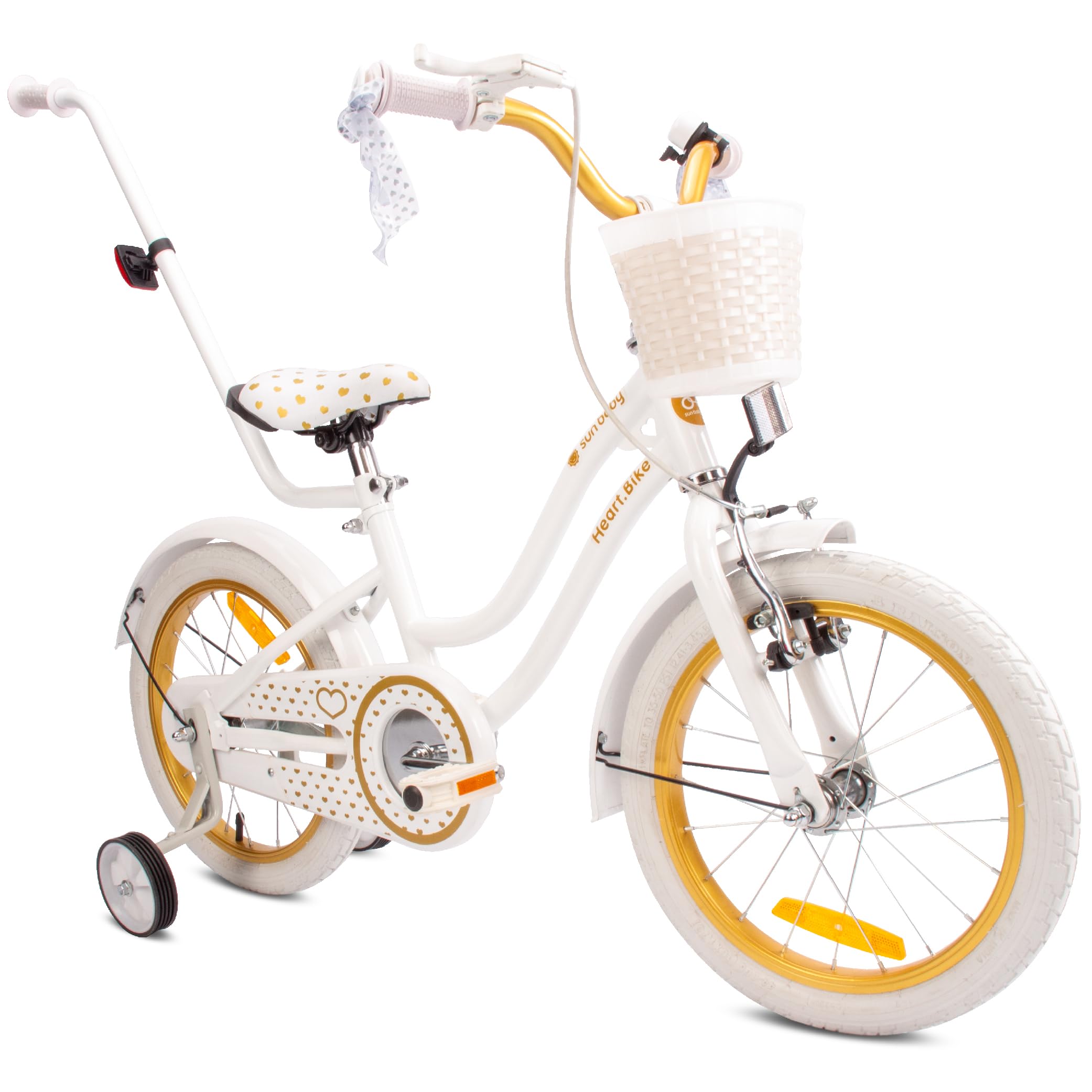 sun baby Bicicleta para niñas Heart Bike, tamaño de Rueda 12 14 16 Pulgadas, con Barra de Empuje Desmontable, Bicicleta Infantil para niñas de 2 a 6 años — view 19