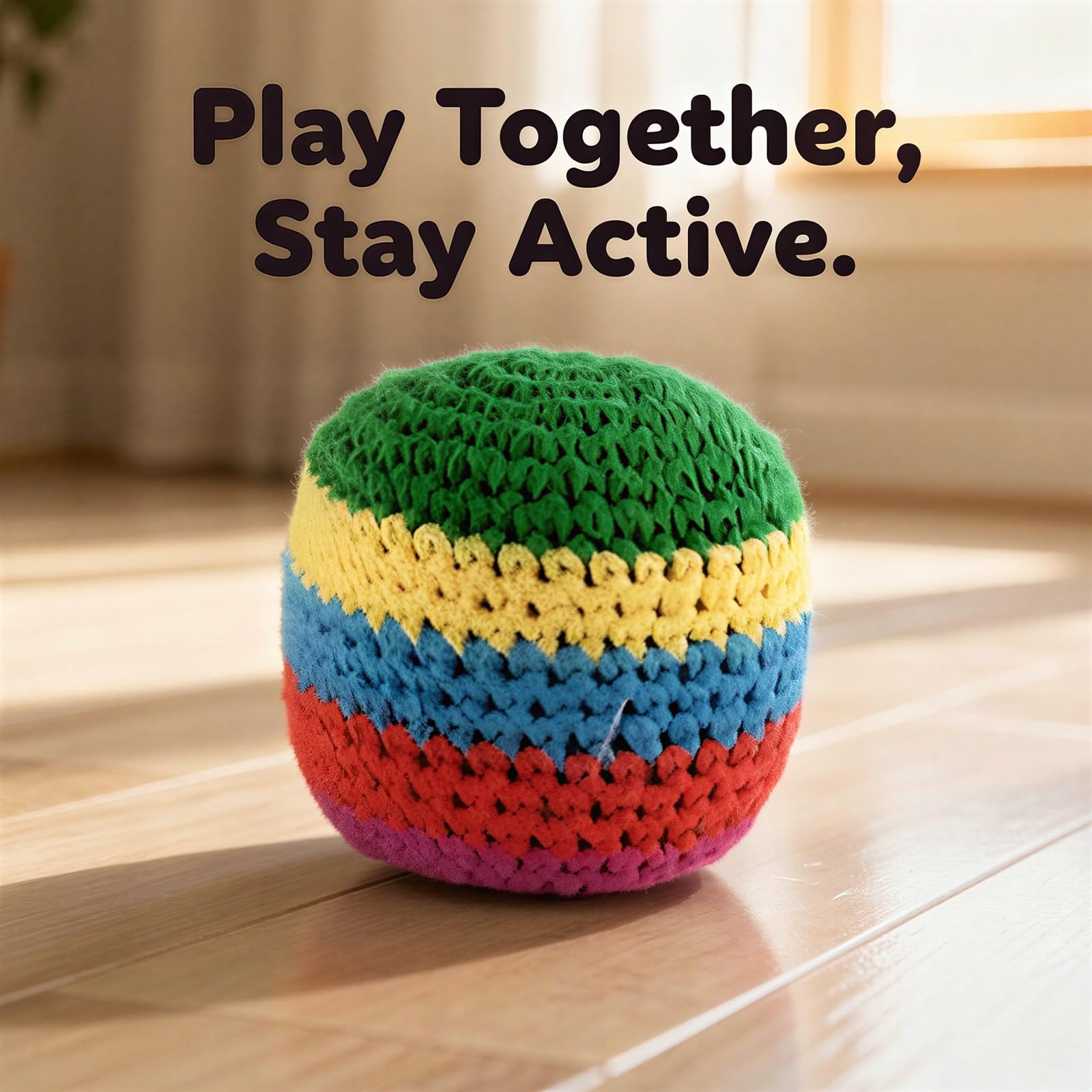 12 Stück Footbags-Set, handgehäkelte Footbags mit Regenbogenstreifen, weiche Häkel-Footbags, gewebte Jonglierbälle für Outdoor-Training, Fitnessübungen und Freizeitspiele im Freien