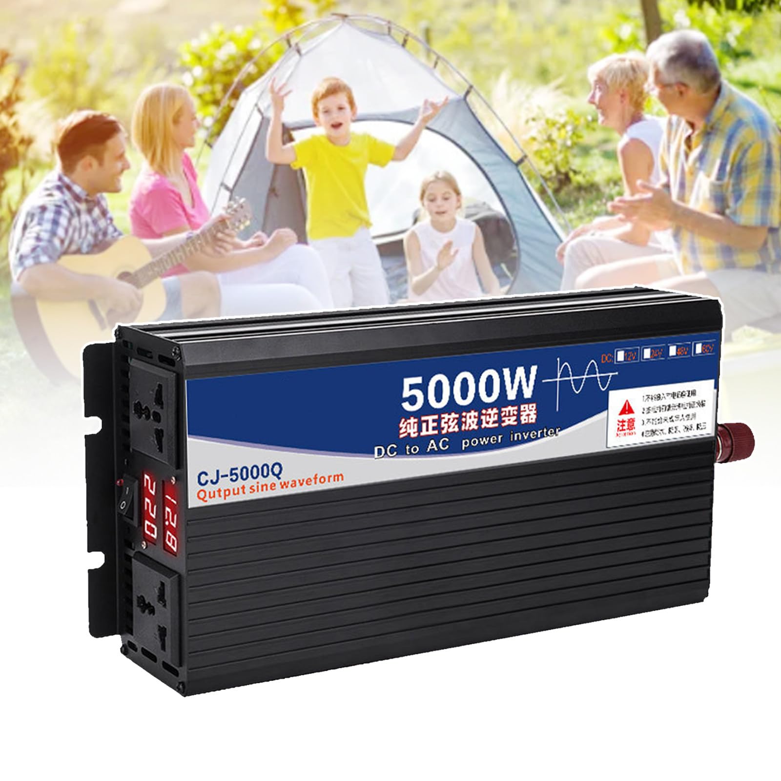 Convertisseur 60V 220V 5000W pour brancher vos appareils de maison en camping