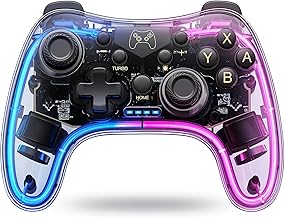 Switch Controller Compatible with Switch/Lite/OLED Controller, Switch Pro Controller With RGB Breathing LED, Switch Controllers Remote Supports Multi-Platform&App with Turbo, Wake-up Function