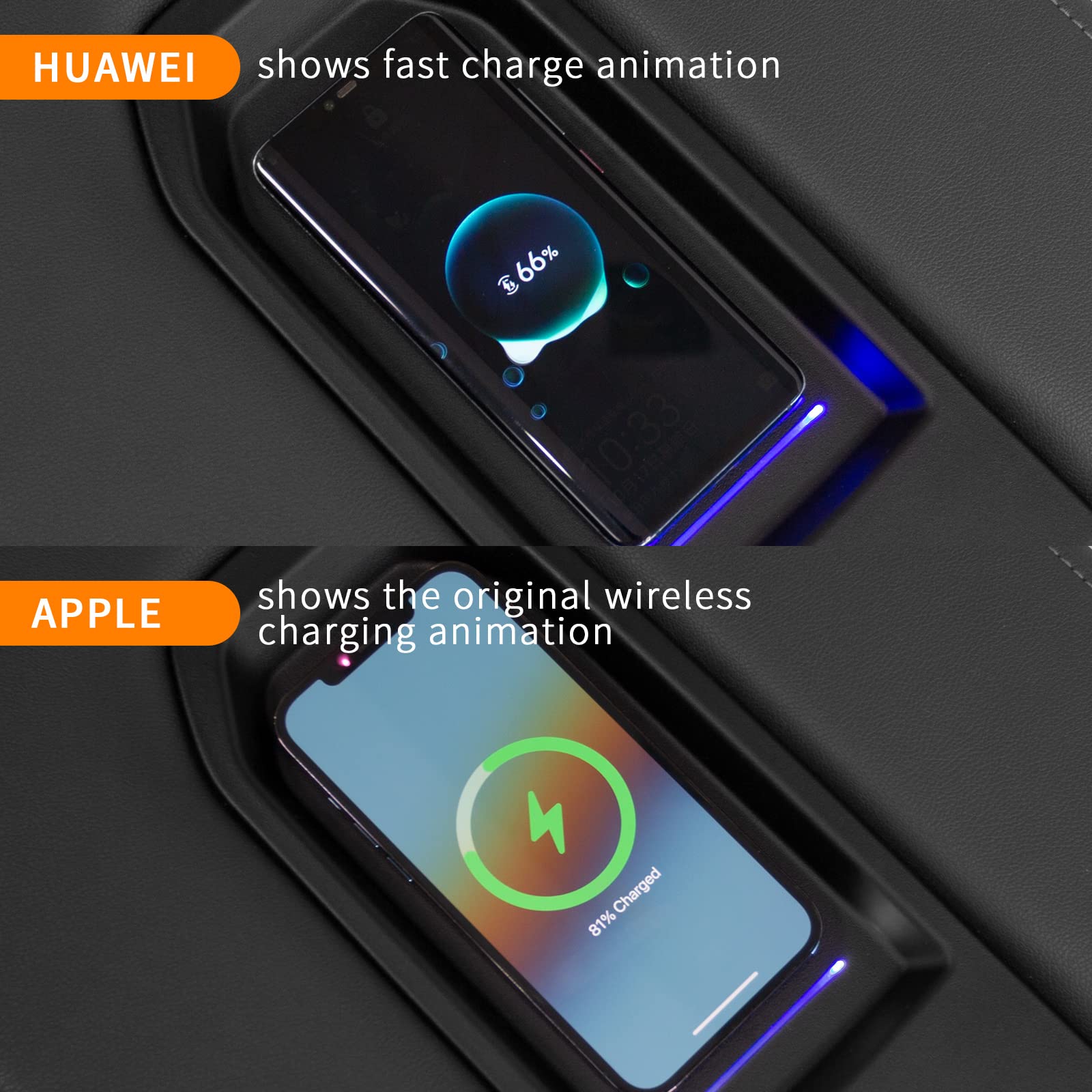 Bomely Fit 2022 2023 Chevrolet Silverado GMC Sierra Wireless Charger Tray 15W Fast Center Console Wireless Phone Charging Pad 2022 2023 GMC Sierra 1500 2500HD 3500HD Accessories (Fit Split-Bench Seat)