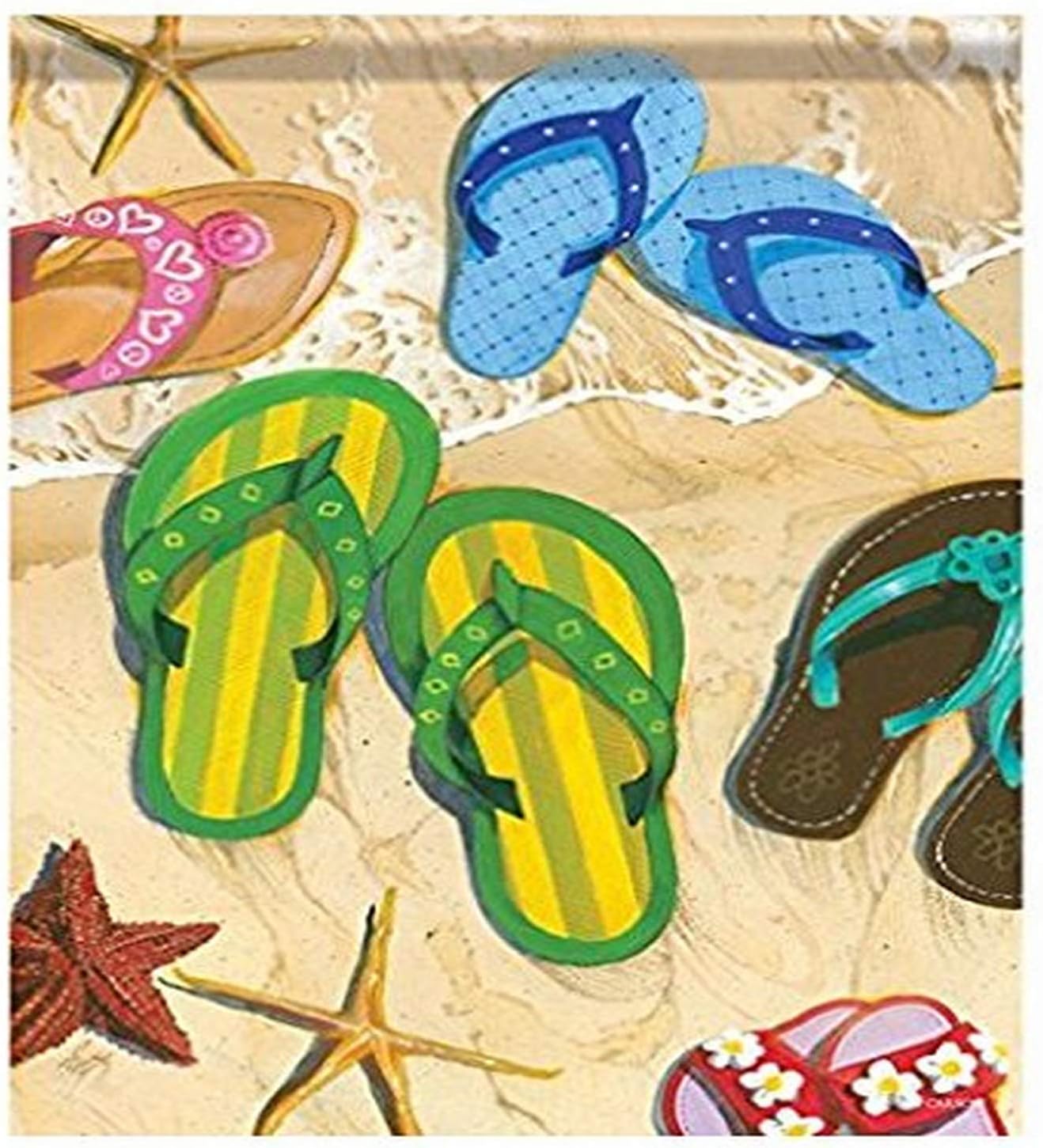 Carson Home Accents FlagTrends Classic Garden Flag, Flip Flop Family