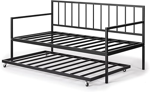 Miniatura 7 de ZINUS Eden - Sofá cama de metal con nido base de colchón con soporte de listones de acero fácil montaje tamaño individual