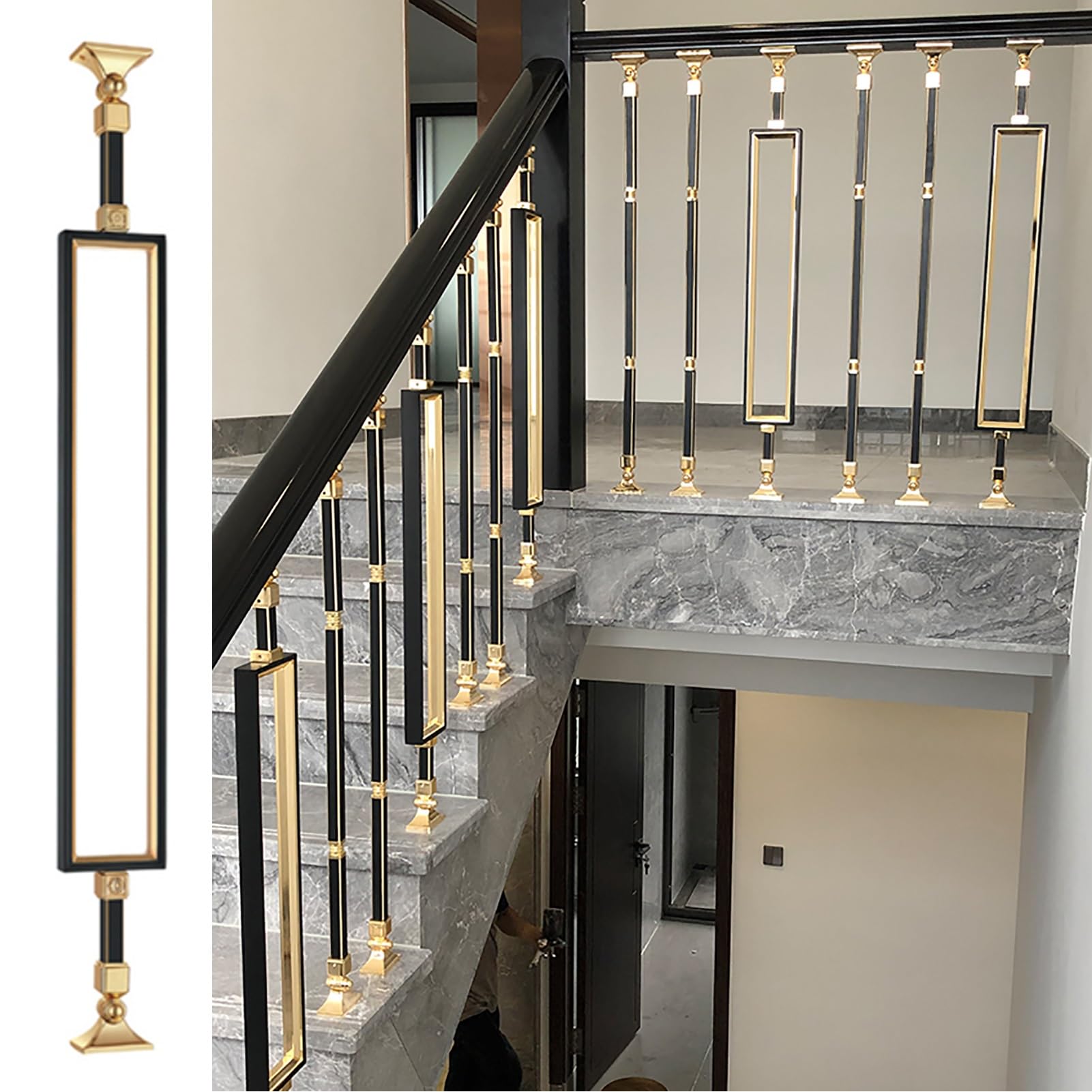 Balustres d'escalier pour remplacer des barreaux anciens, poteaux de balustrade stables