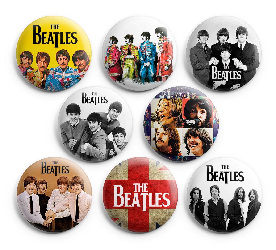 The BeatlesPinback Buttons 8Pcs 1.25 inch Best For Jacket,T-Shirts
