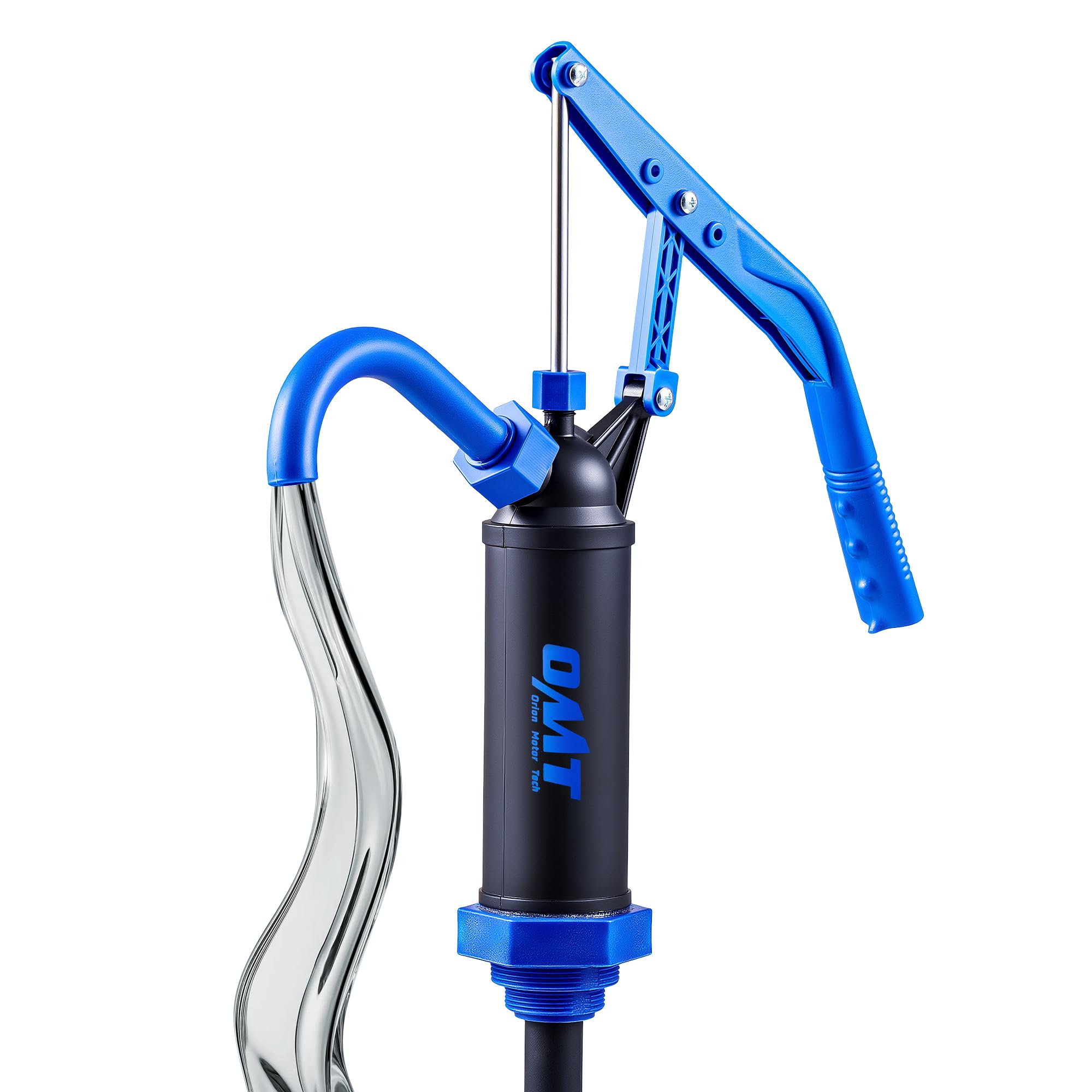 Orion Motor Tech 55 Gallon Drum Pump, Fits 5 to 55 Gallon Drums & Barrels, Lever Action Barrel Pump with 3 Section Suction Tube for Transfer of Chemicals, Acidic Solutions, Fuels, Water Based Fluids