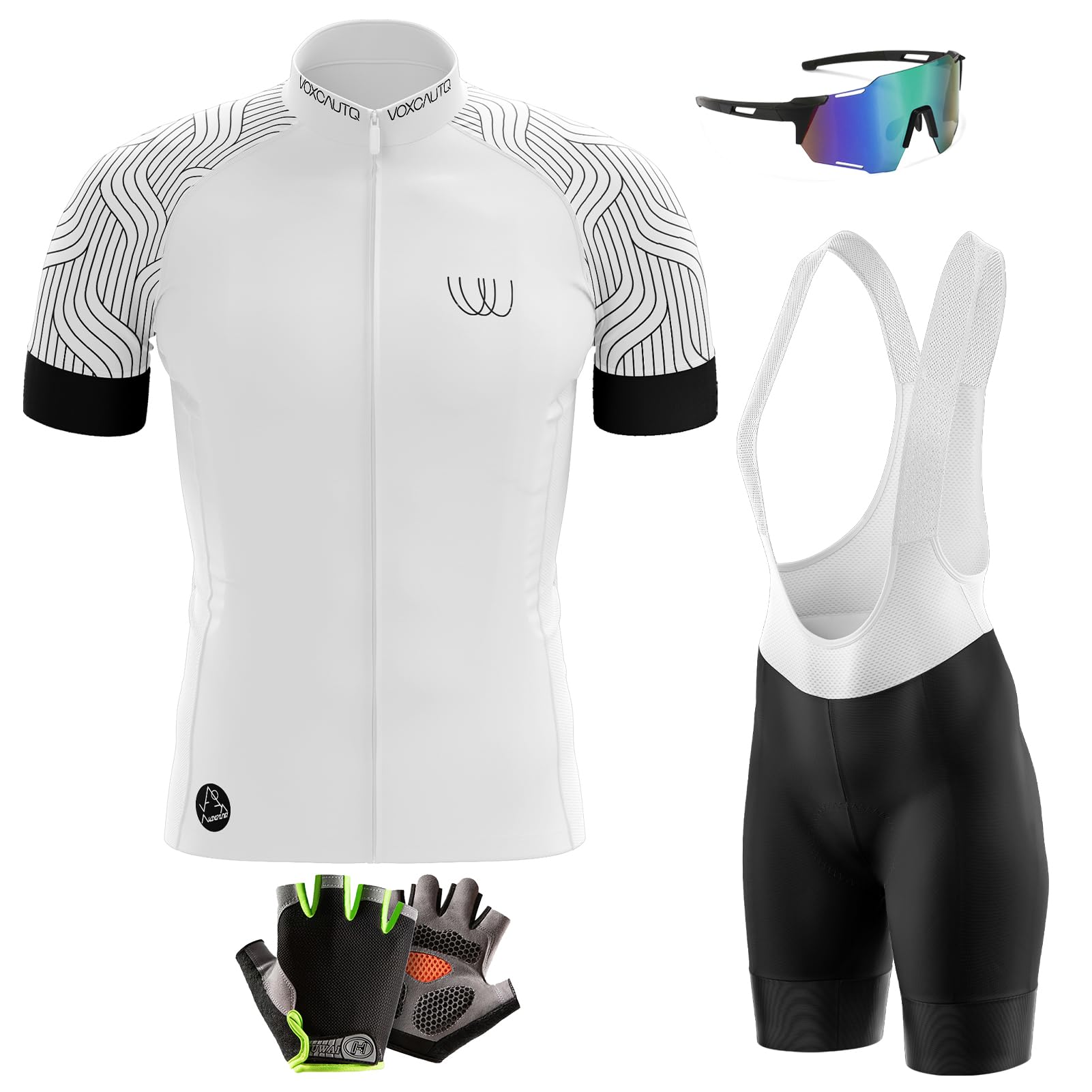 Conjunto Ropa Ciclismo Hombre Maillot Bici MTB Verano,Traje Ciclista Manga Corta Camiseta Ciclo y Culotte Tirantes con 9D Gel Acolchado,