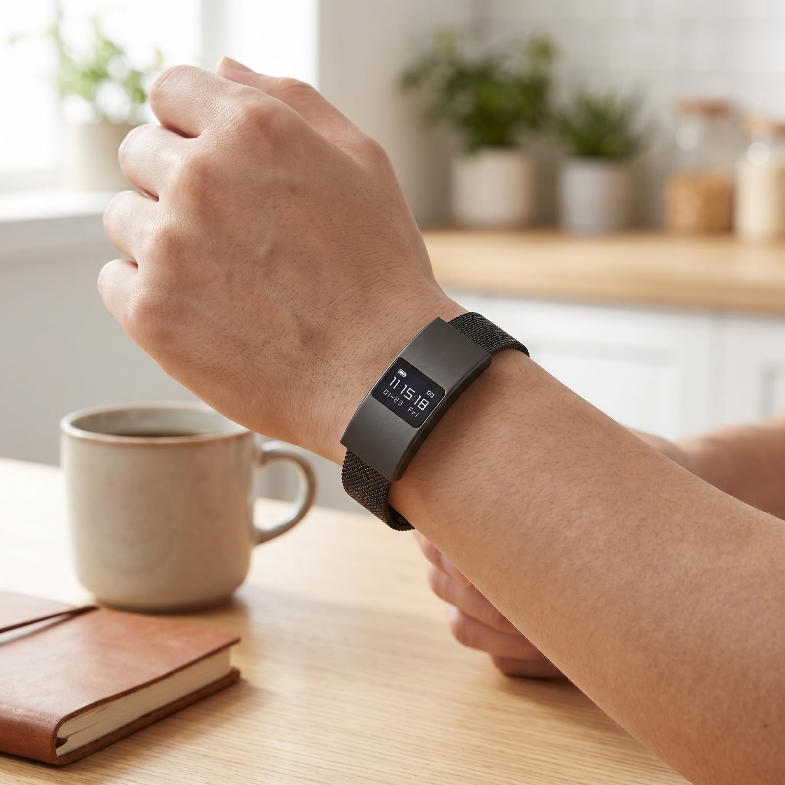 Luocute Pulsera Inteligente para Hombres y Mujeres, Modos Multideportivos | Rastreador de actividad física con monitor de frecuencia cardíaca, seguimiento del sueño, resistente al agua IPX8, 30 días