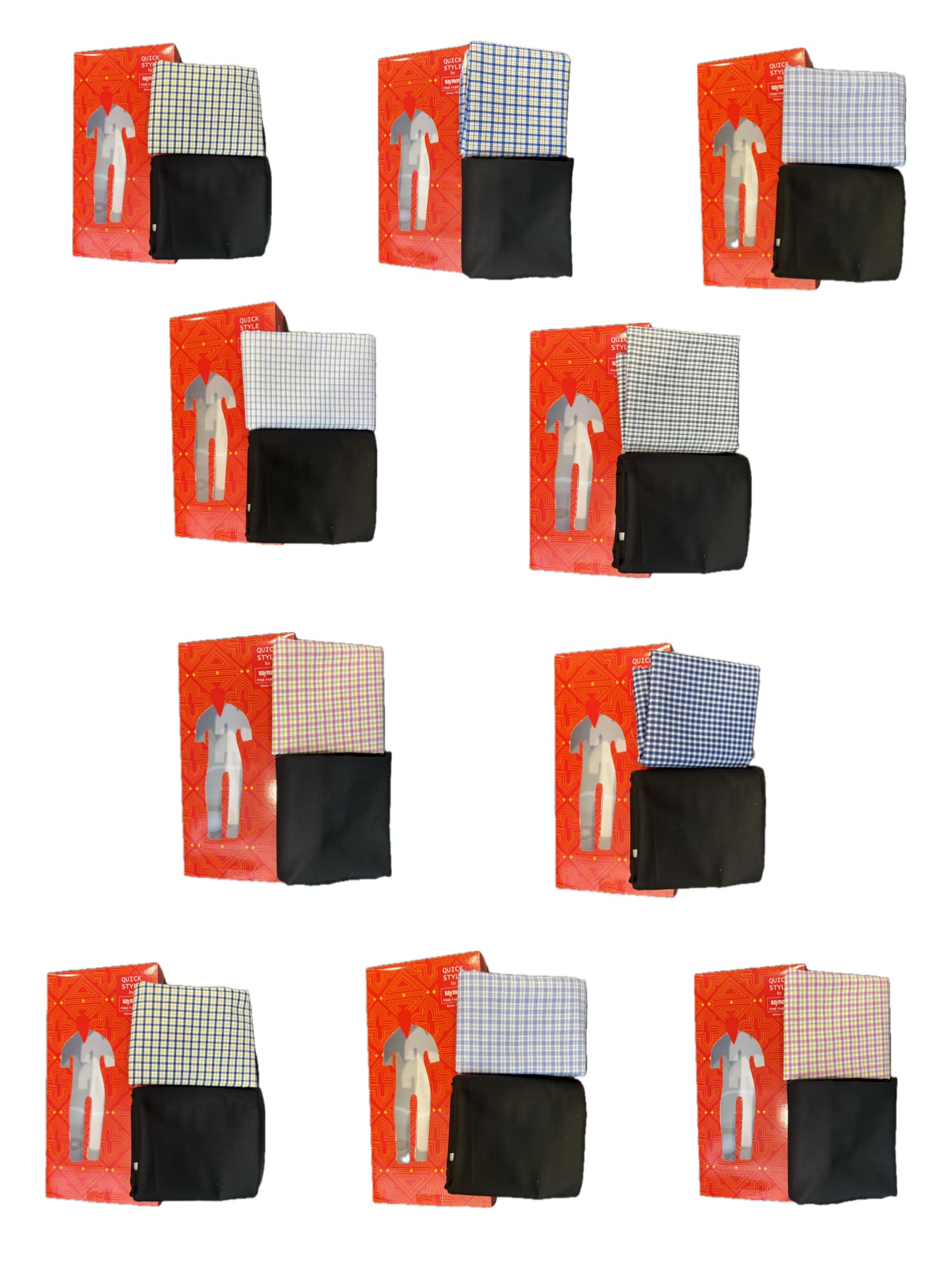 Trouser-Shirt Fabric Combo Box (Multicolour, Unstitched, All Weather Fabric)