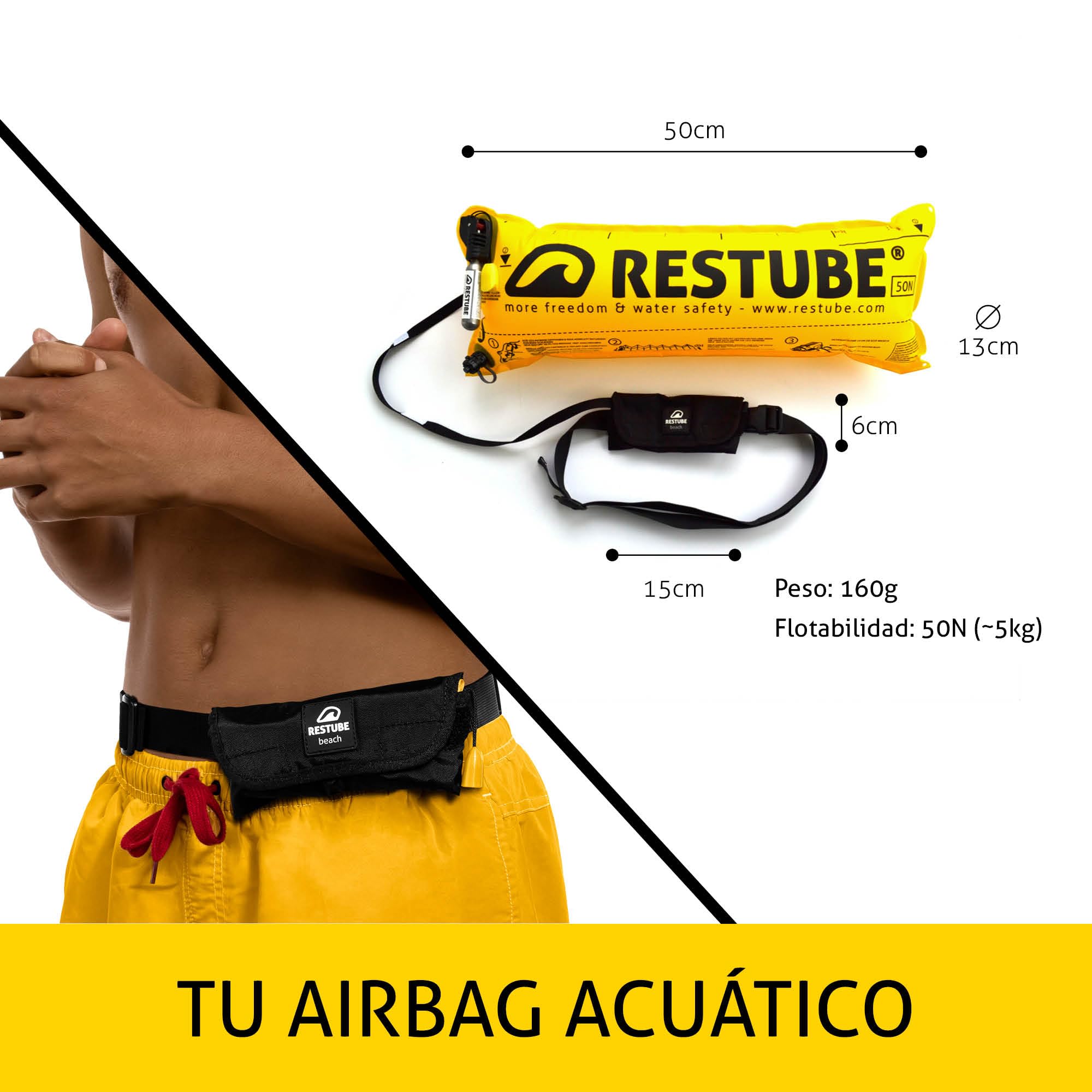 restube Beach Boya de natación, Unisex Adulto, Jet Black, Small