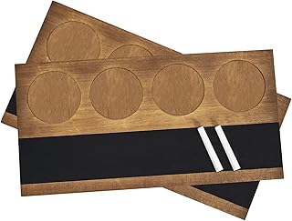 Flight Board Wine Flight Tasting Set of 2, Whiskey Tasting, Wooden Wine Tasting Kit for Beer, Cocktails, Champagne Flights, Coffee Flights, Party Supplies