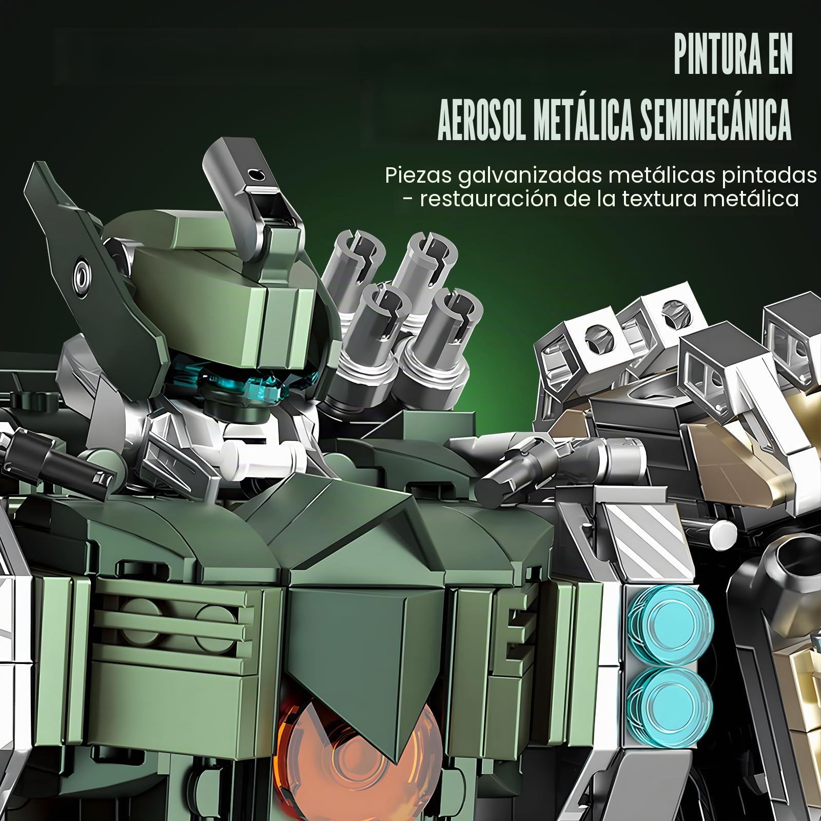 HIGH GODO Bloques de construcción de robot transformador, 1403 piezas Hardcore de estilo industrial, modelo de robot de tecnología de estilo industrial, regalo de robots geniales para adultos