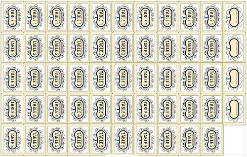 The Poker Store Tarjetas de asientos de torneo de póquer para 50 jugadores, mayores de 36 años, cubre 5 mesas, mecanismo de prevención de tramposos