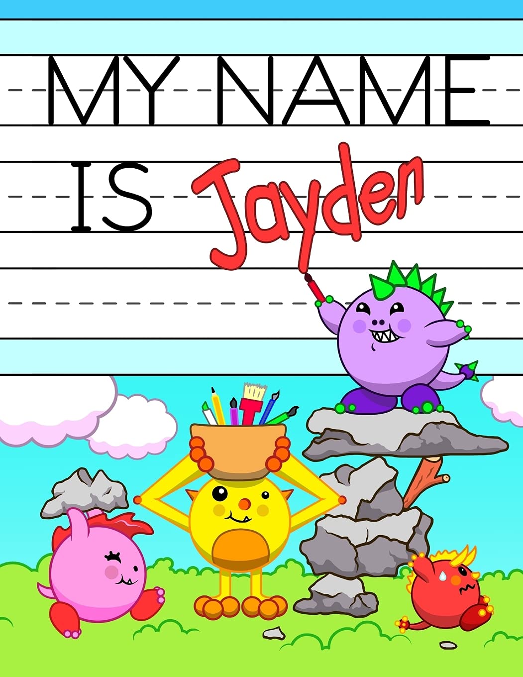 Buy My Name is Jayden: Personalized Primary Tracing Workbook for Kids  Learning How to Write Their Name, Practice Paper with 1 Ruling Designed for  Children in Preschool and Kindergarten Book Online at