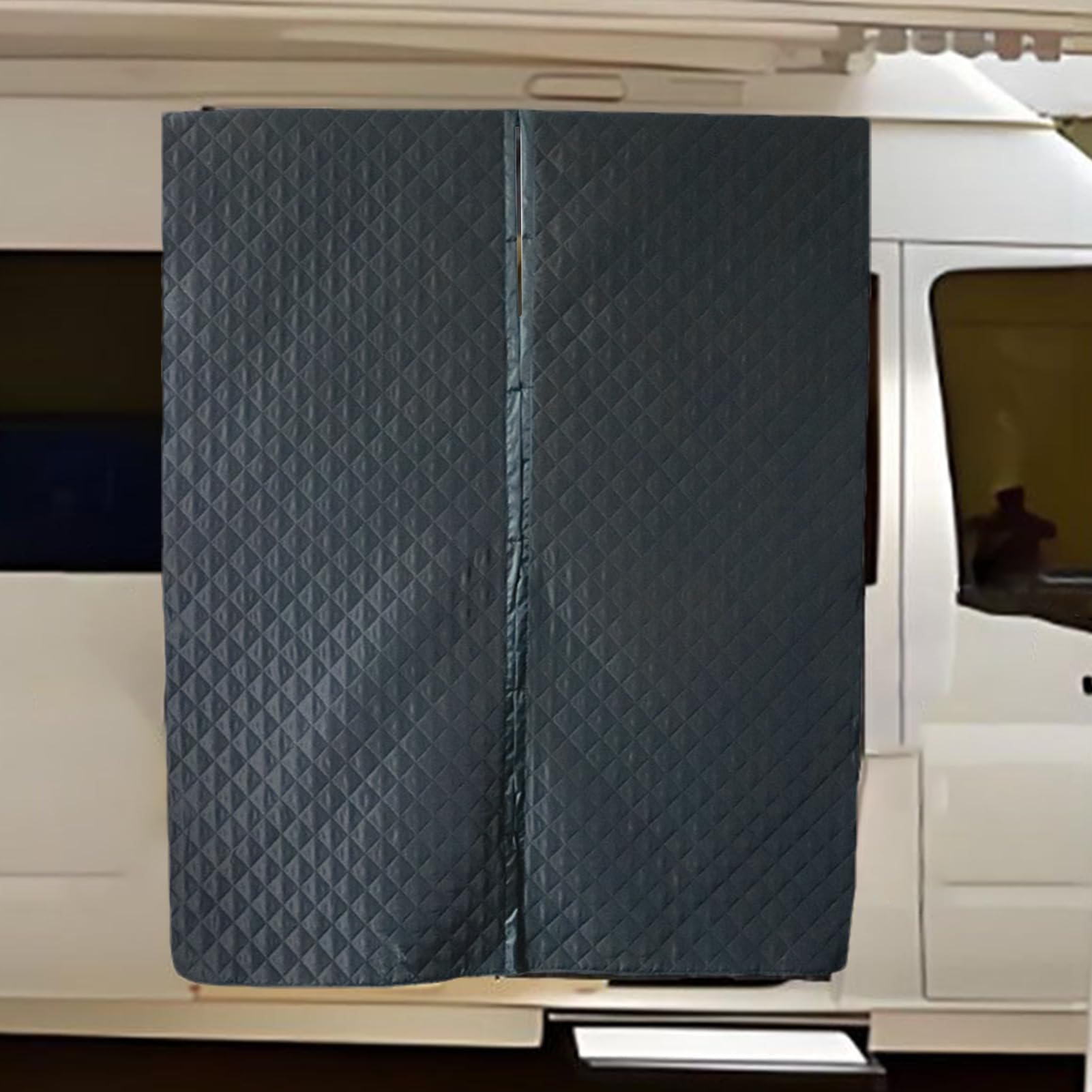 Housse de porte magnétique thermique pour véhicule récréatif, rideau isolant coupe-vent résistant intempéries pour remorques, 133 x 180 cm, camping-car, garage et portes intérieures, bloqueur