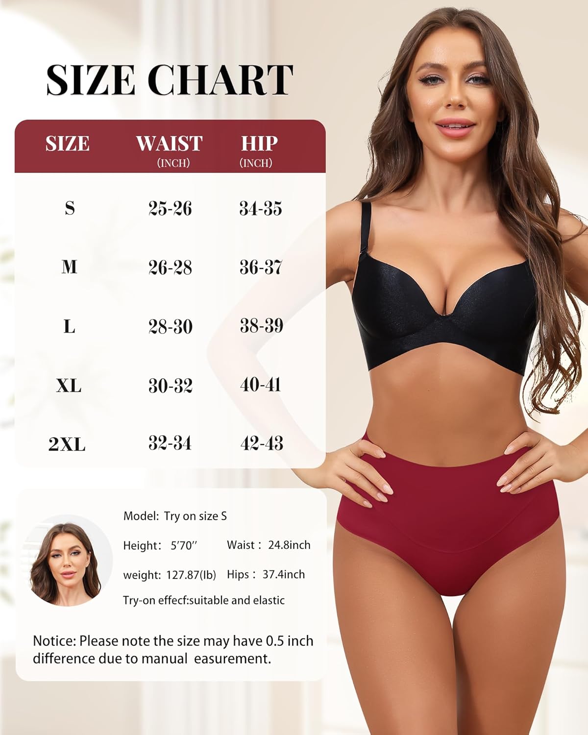 LEVAO Tummy Control Underwear for Women High Waist Seamless Brief No Show Body Shaper Slimming Underwear 4 Pack S-XXL - Image 6