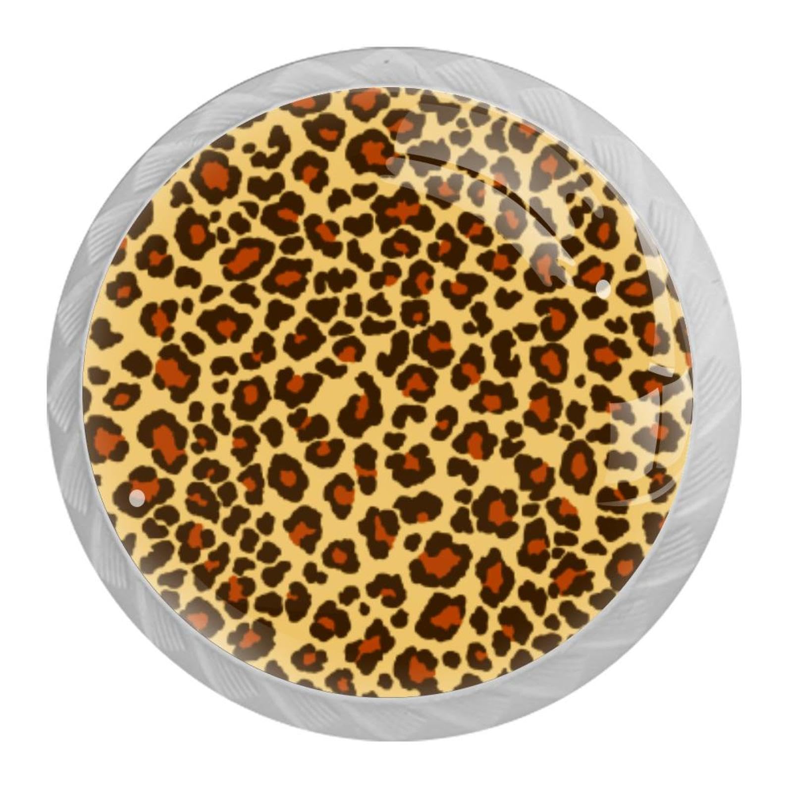 Tqmspg 4 Pieces Drawer Pulls Leopard Skin Texture Door Knobs Dresser Handles for Kitchen Wardrobe Cupboard Hardware Furniture