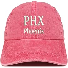 PHX Pheonix Embroidered Pigment Dyed Washed Baseball Cap