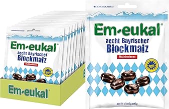 Em-eukal aecht Bayrischer Blockmalz im 15er Pack – in geprägter Bonbonform und mit praktischem Wiederverschluss – aecht einzigartig (15 x 100g)
